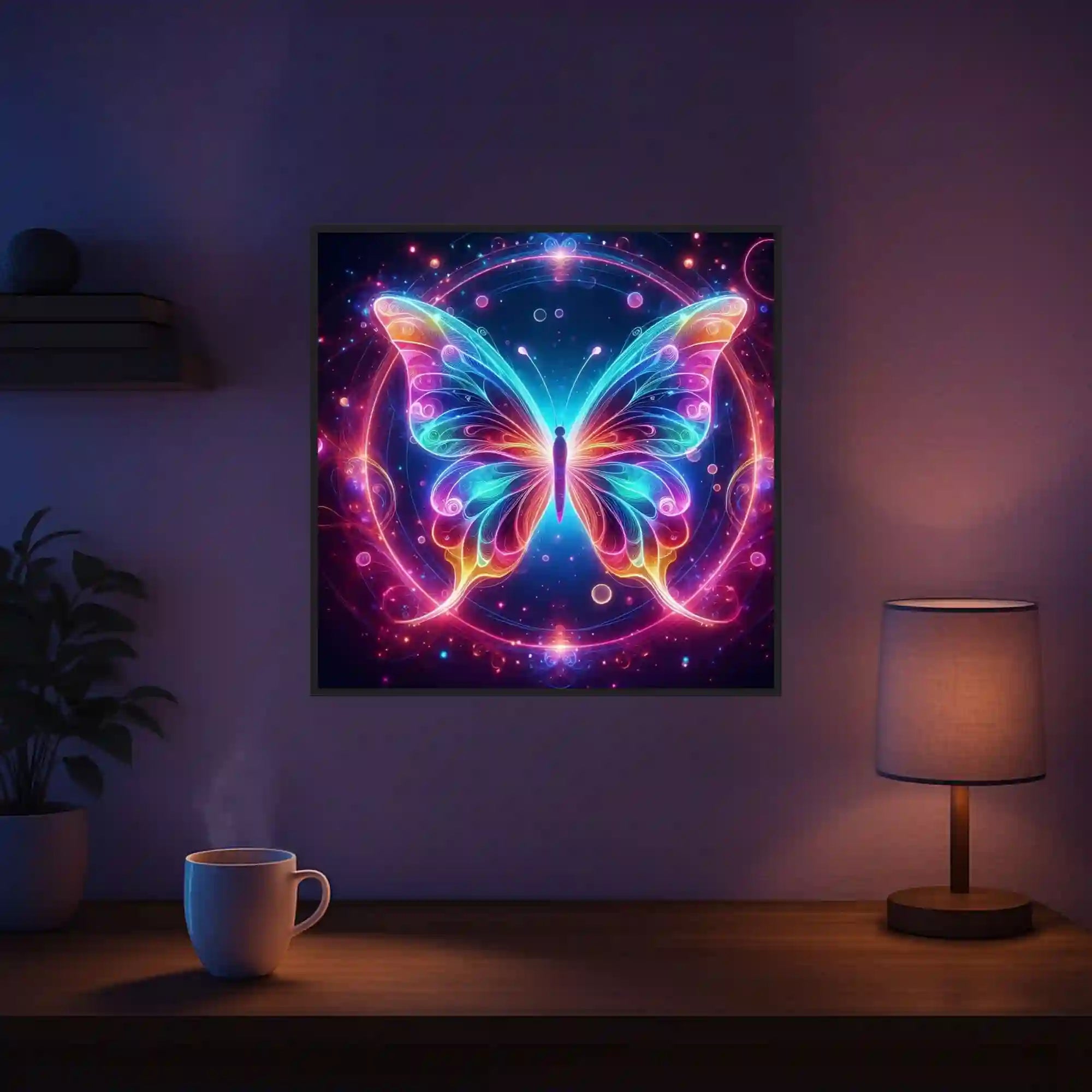 Diamond Painting Glow Picture Special – Circle of Butterfly