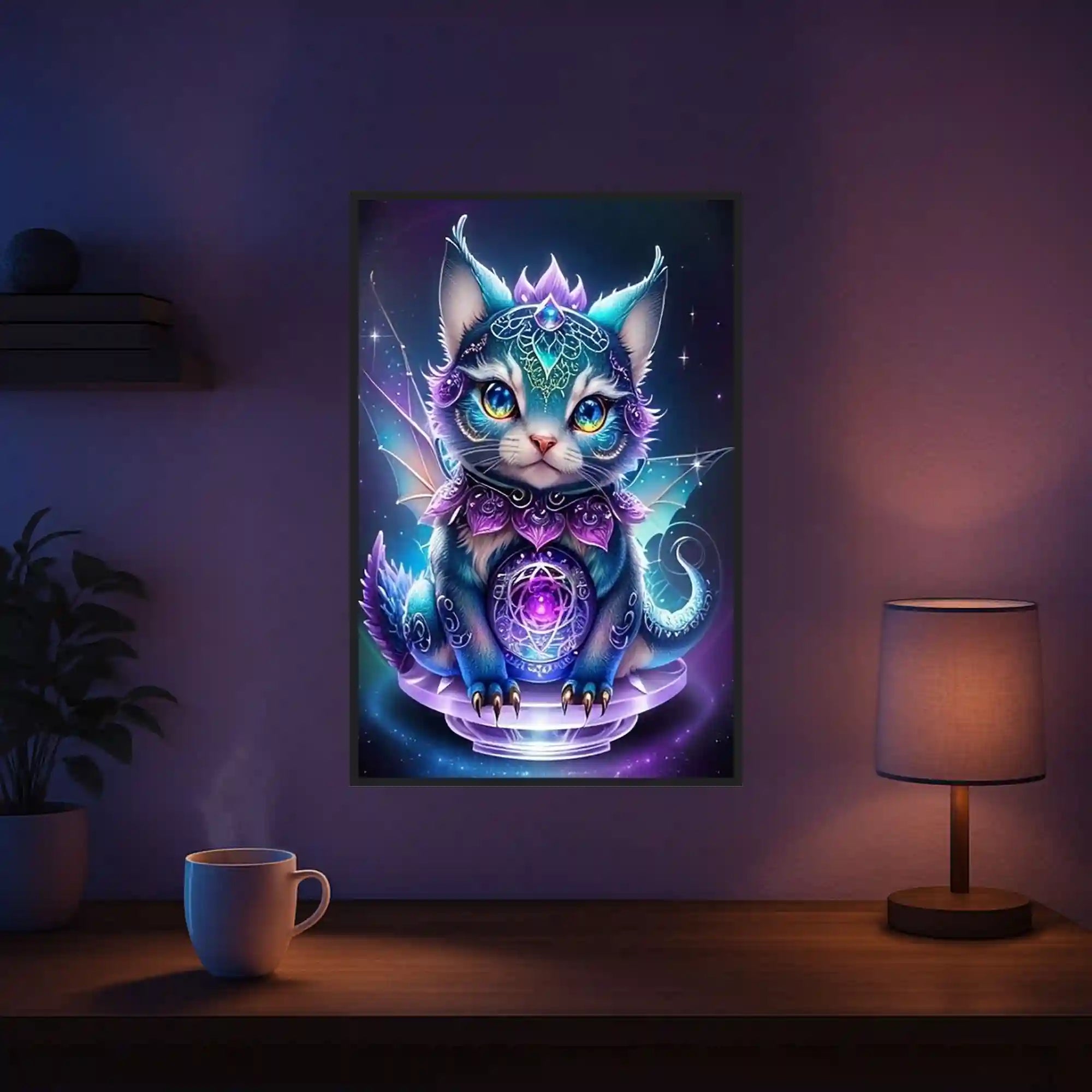 Diamond Painting Glow Picture Special – Mystical Kitty