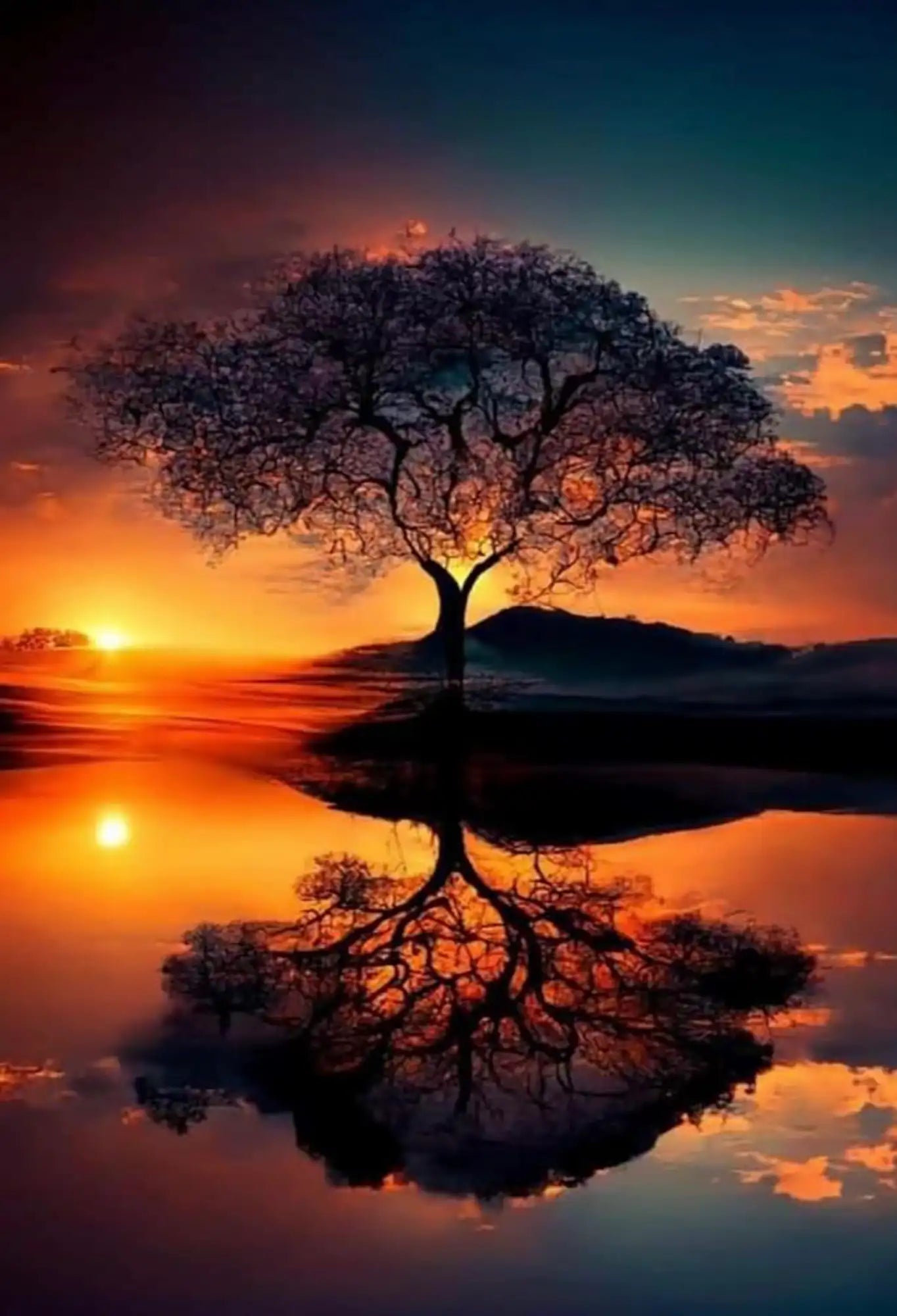 Diamond Painting - Tree At Sunset
