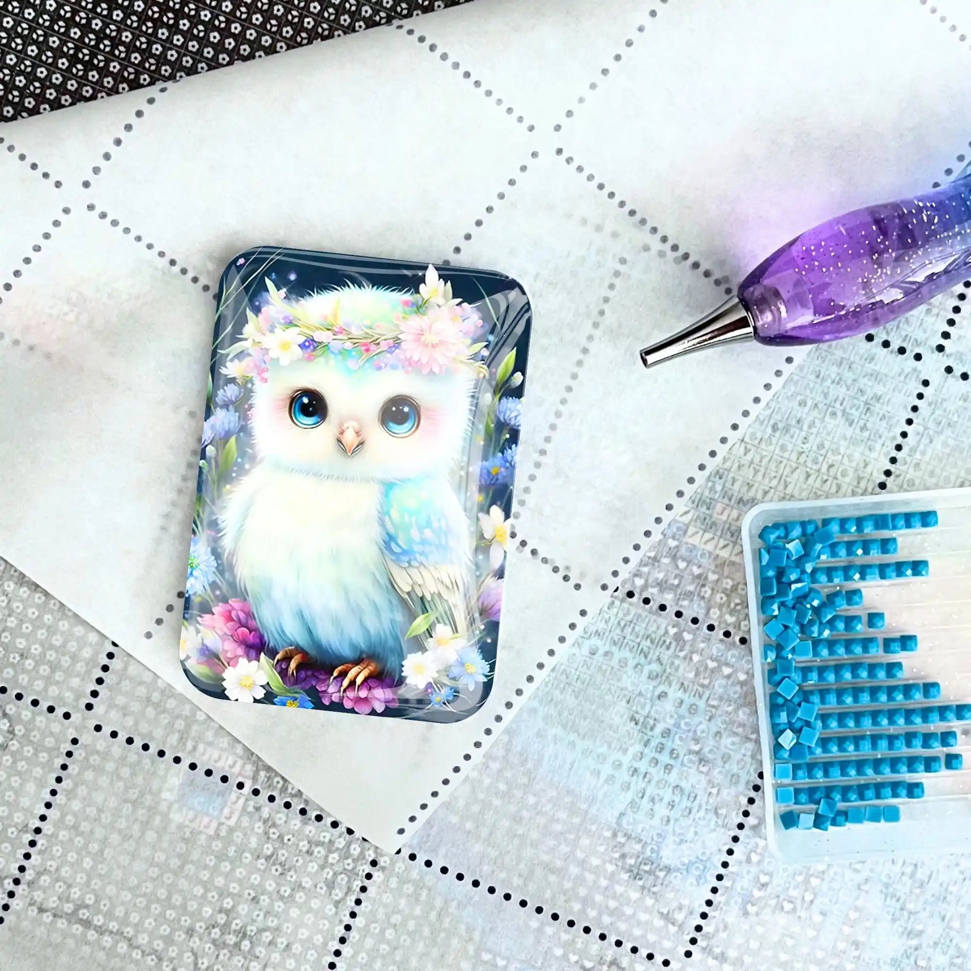 Cover Minder - Owl in the Sea of Flowers