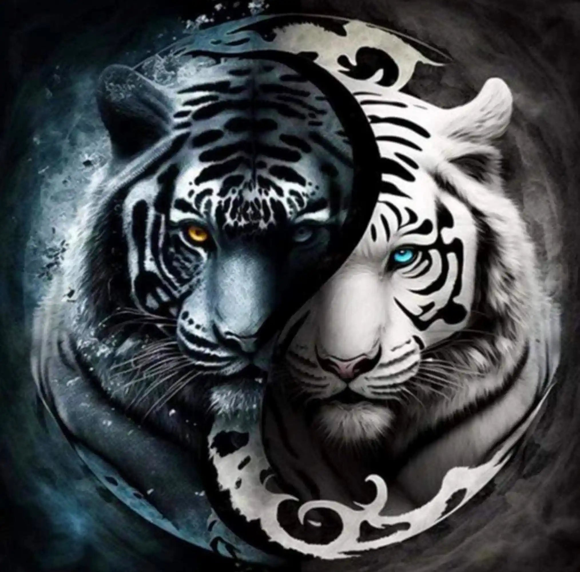 Diamond Painting – Tiger "Ying and Yang"