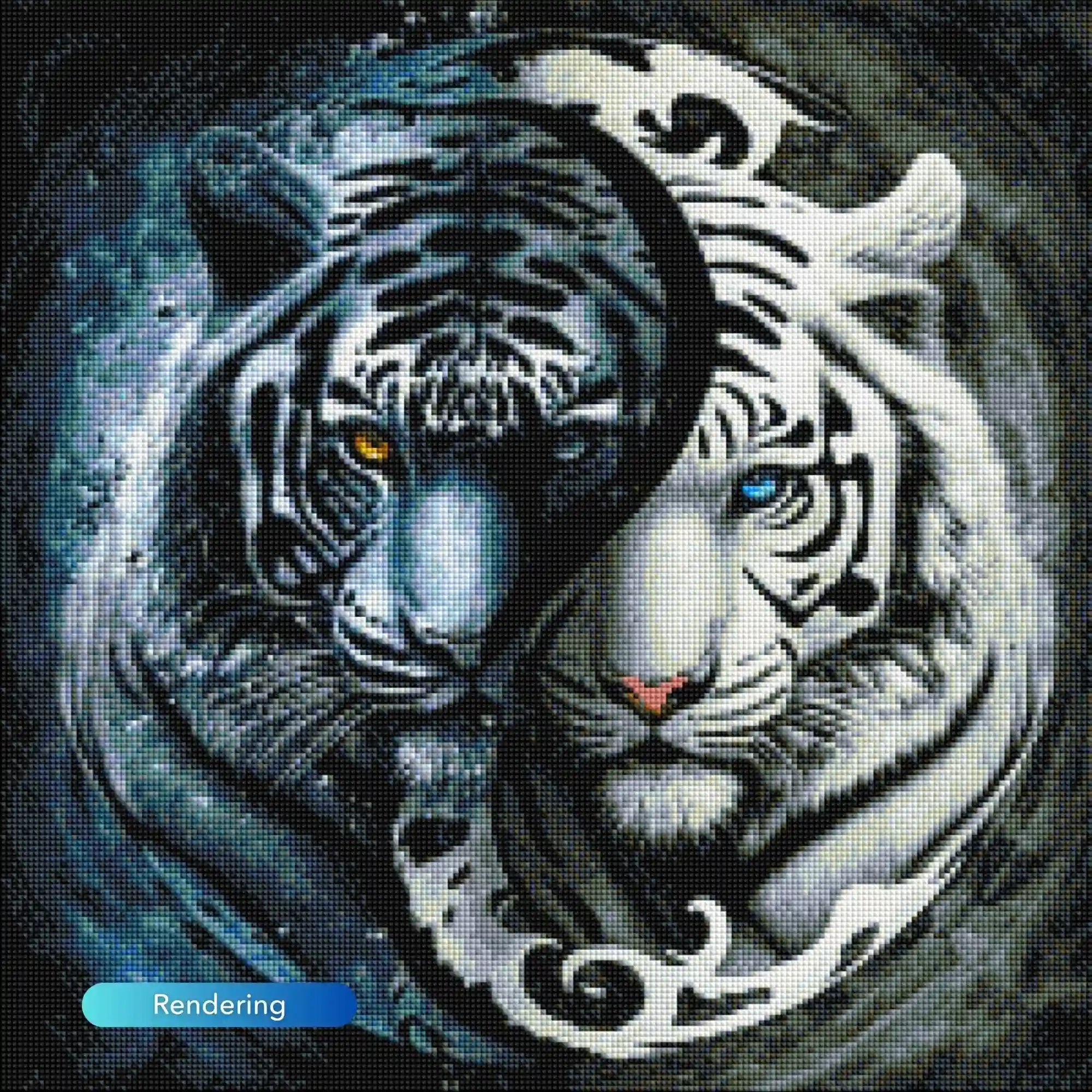 Diamond Painting – Tiger "Ying and Yang"