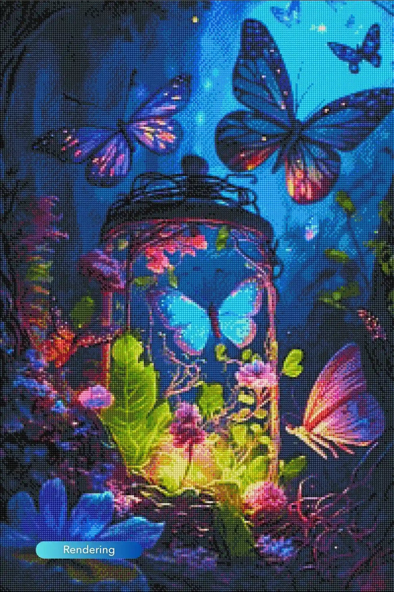Diamond Painting Glow Picture Special – Night of the Butterflies