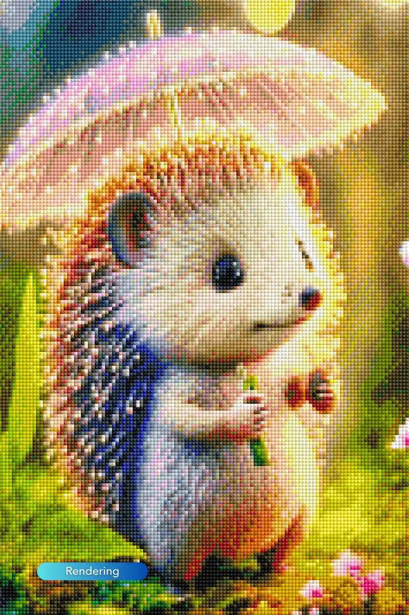 Diamond Painting – Little Hedgehog in Sunlight