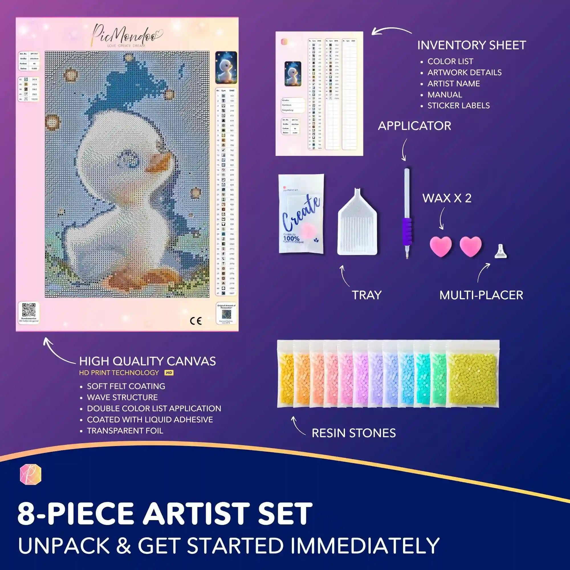 Diamond Painting Glow Picture Special – Sparkling Duckling