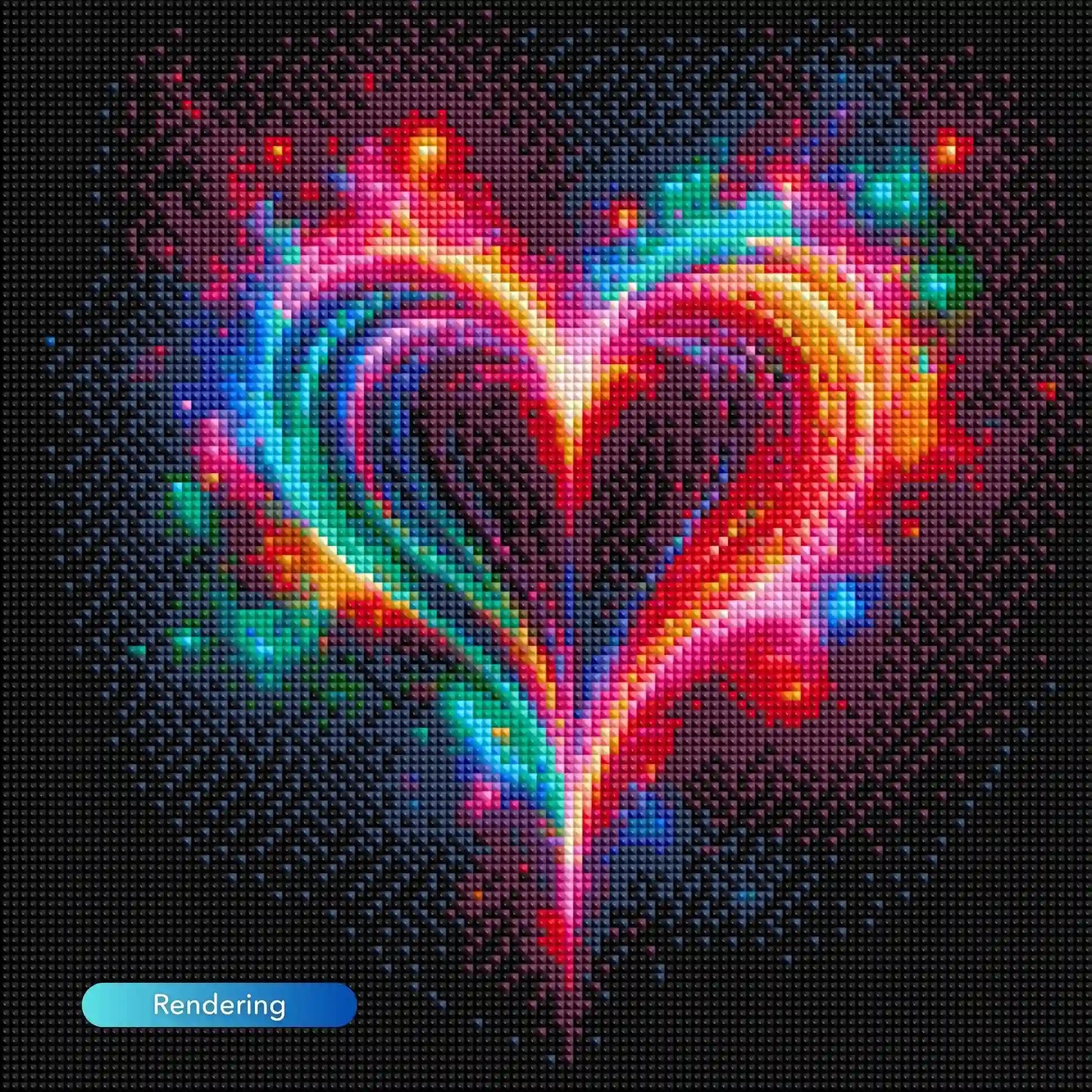 Diamond Painting Glow Picture Special – Heart Flutter