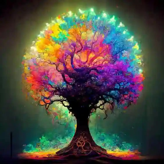 Diamond Painting Multi Special – Colorful Lightning Tree