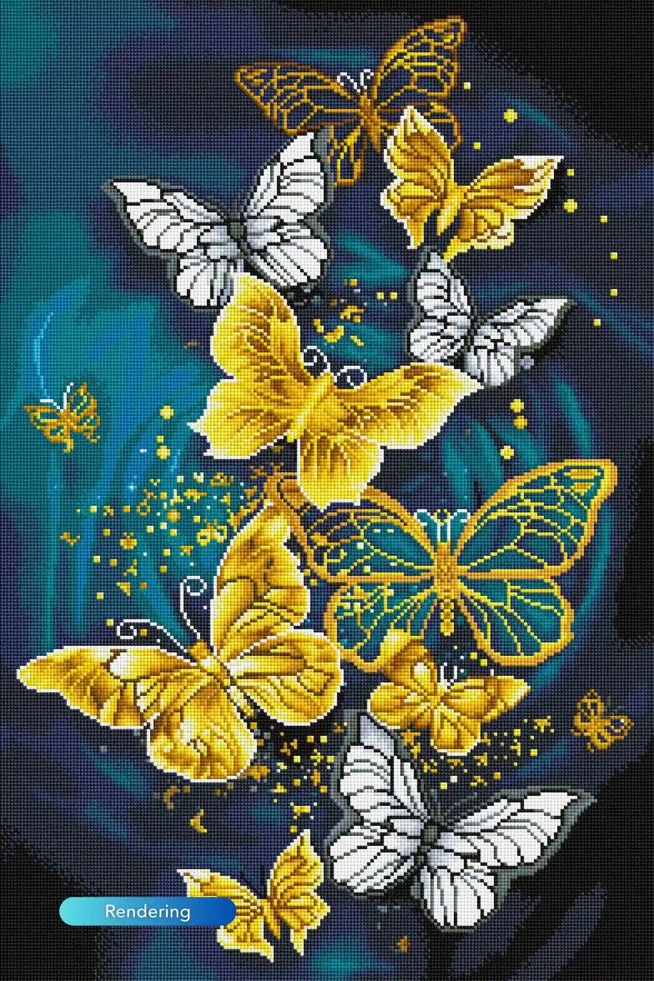 Diamond Painting Multi Special – Golden Butterflies