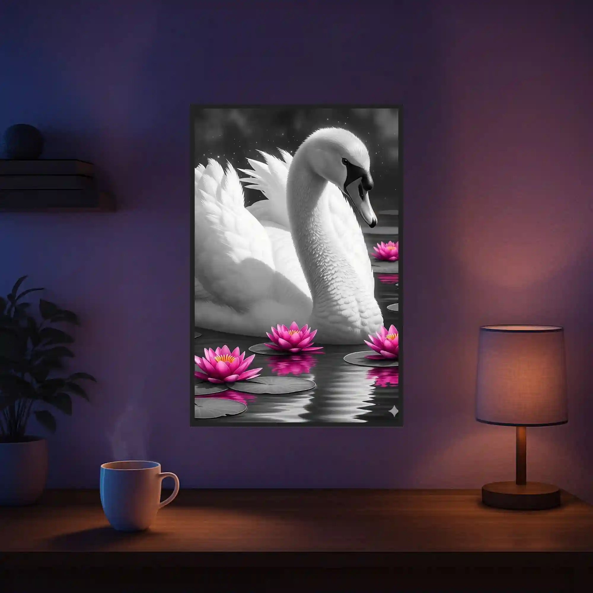 Diamond Painting – Swan in the Water Lily Lake