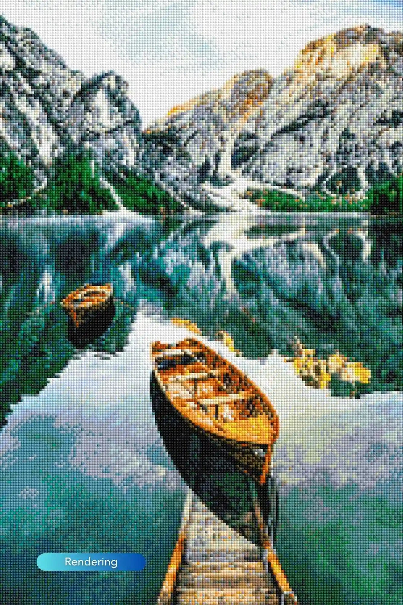 Diamond Painting - The Boat on The Lake