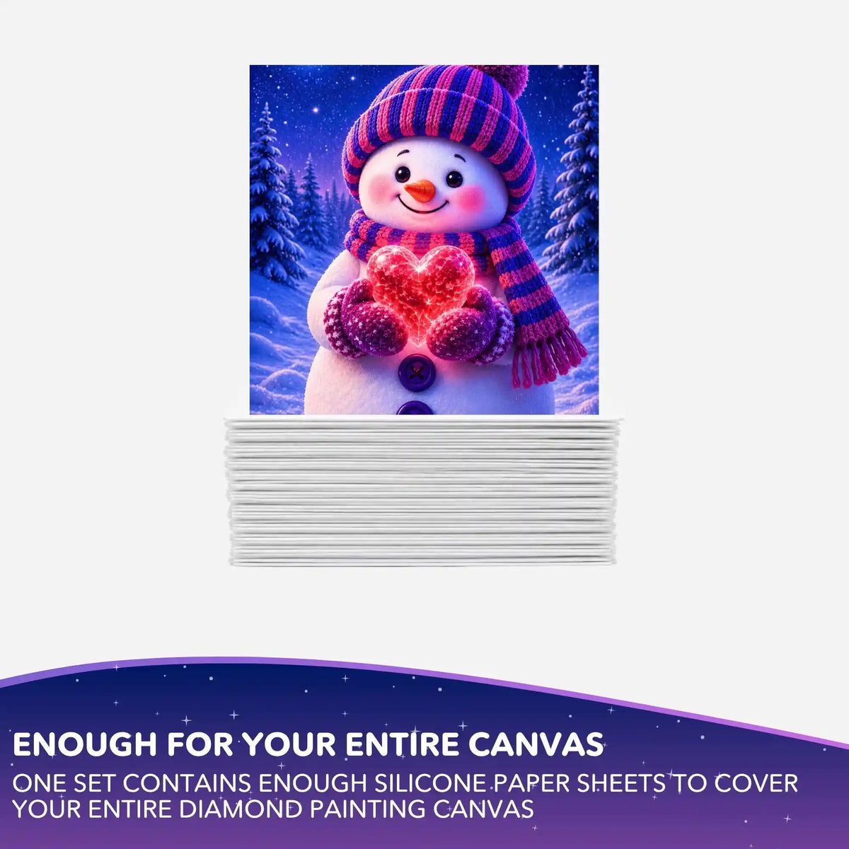 Silicone Paper Set โ Winter Heart โ 10x10cm