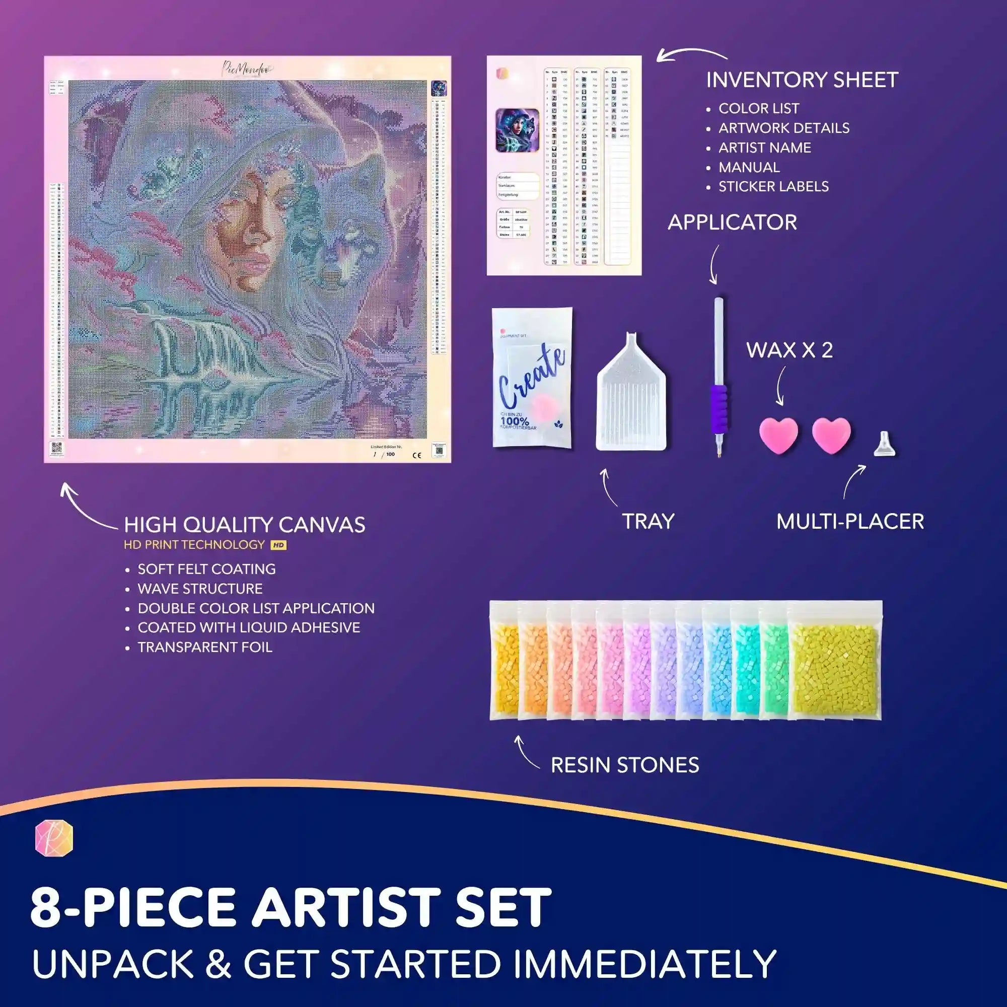 Diamond Painting – Eleonora and the Wolf "Limited Edition"