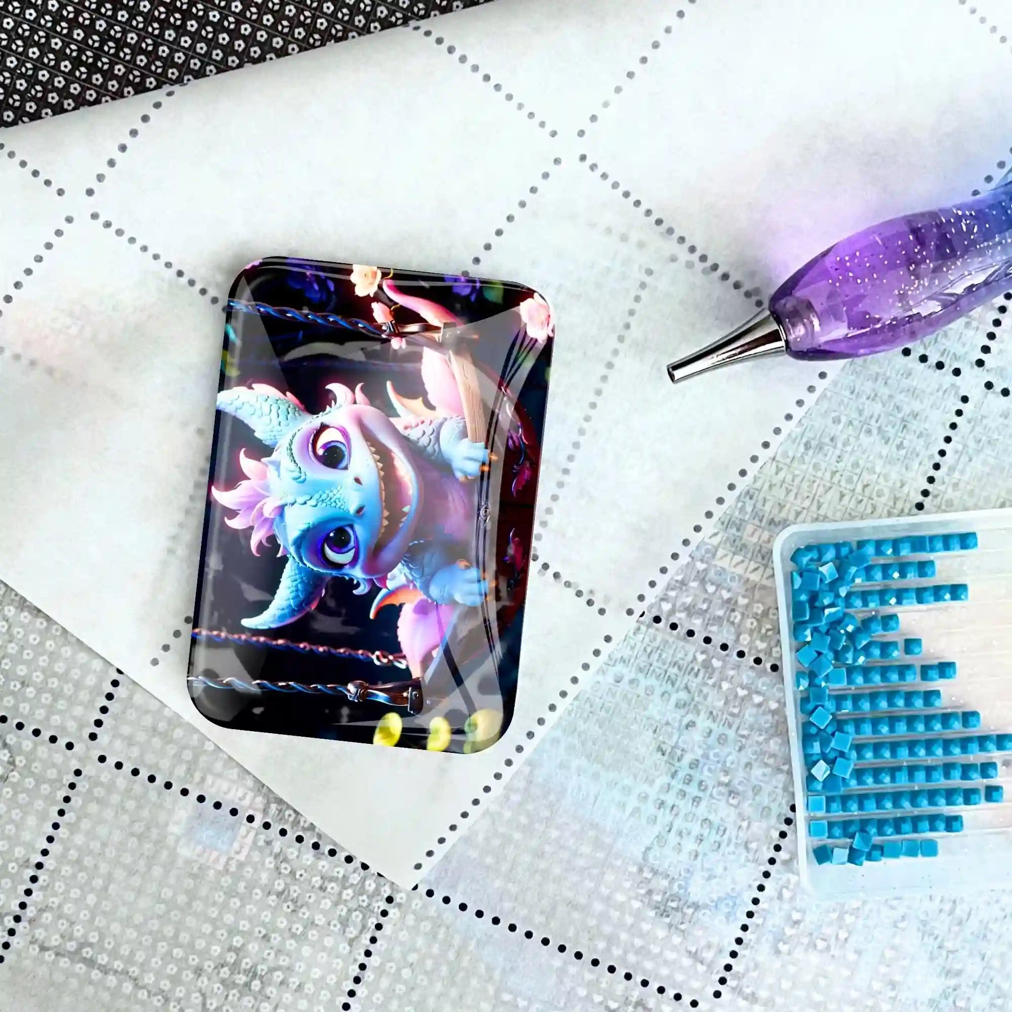 Cover Minder - Blue Flatter Dragon
