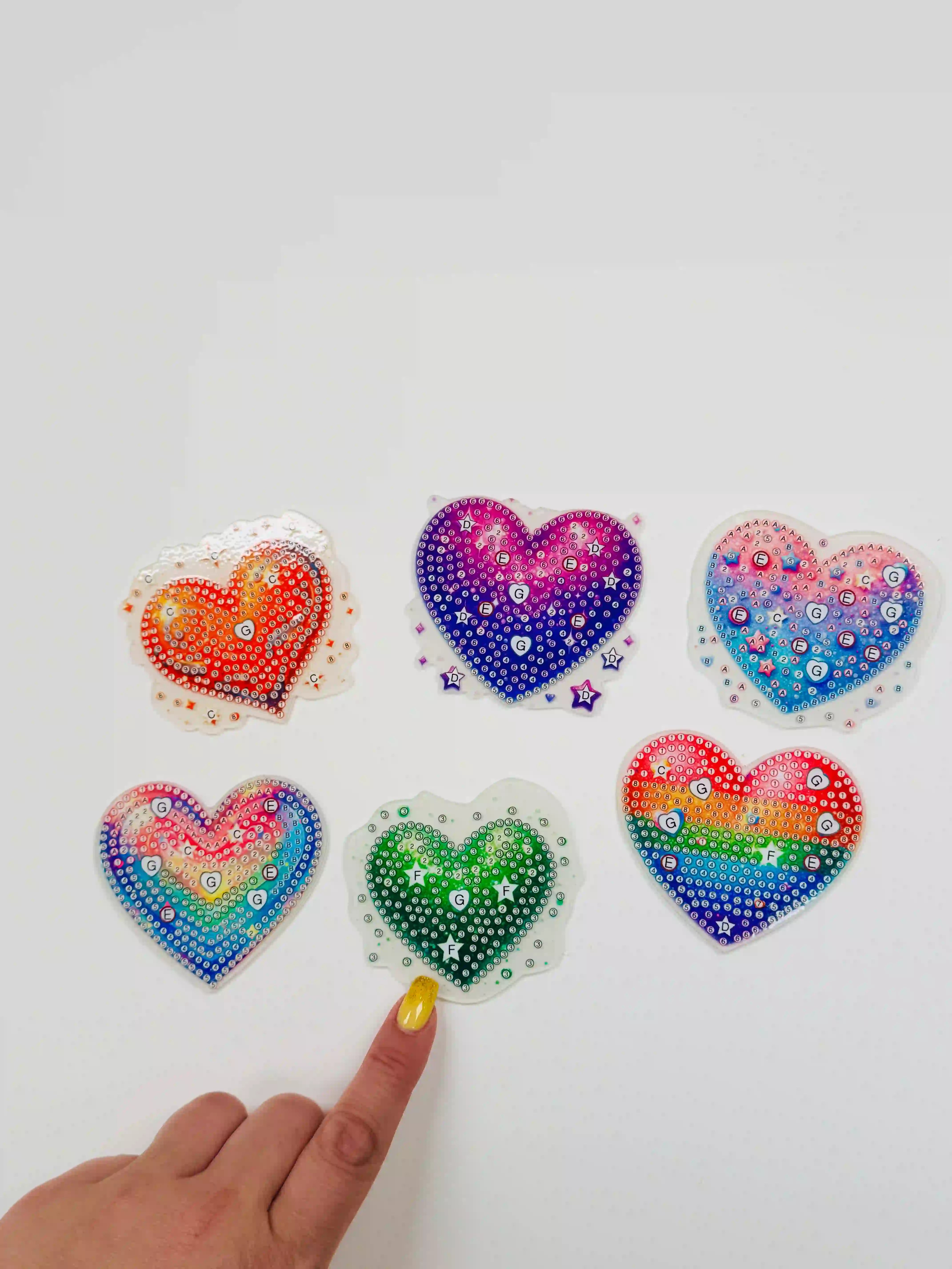 Diamond Painting Refrigerator Magnets – Hearts
