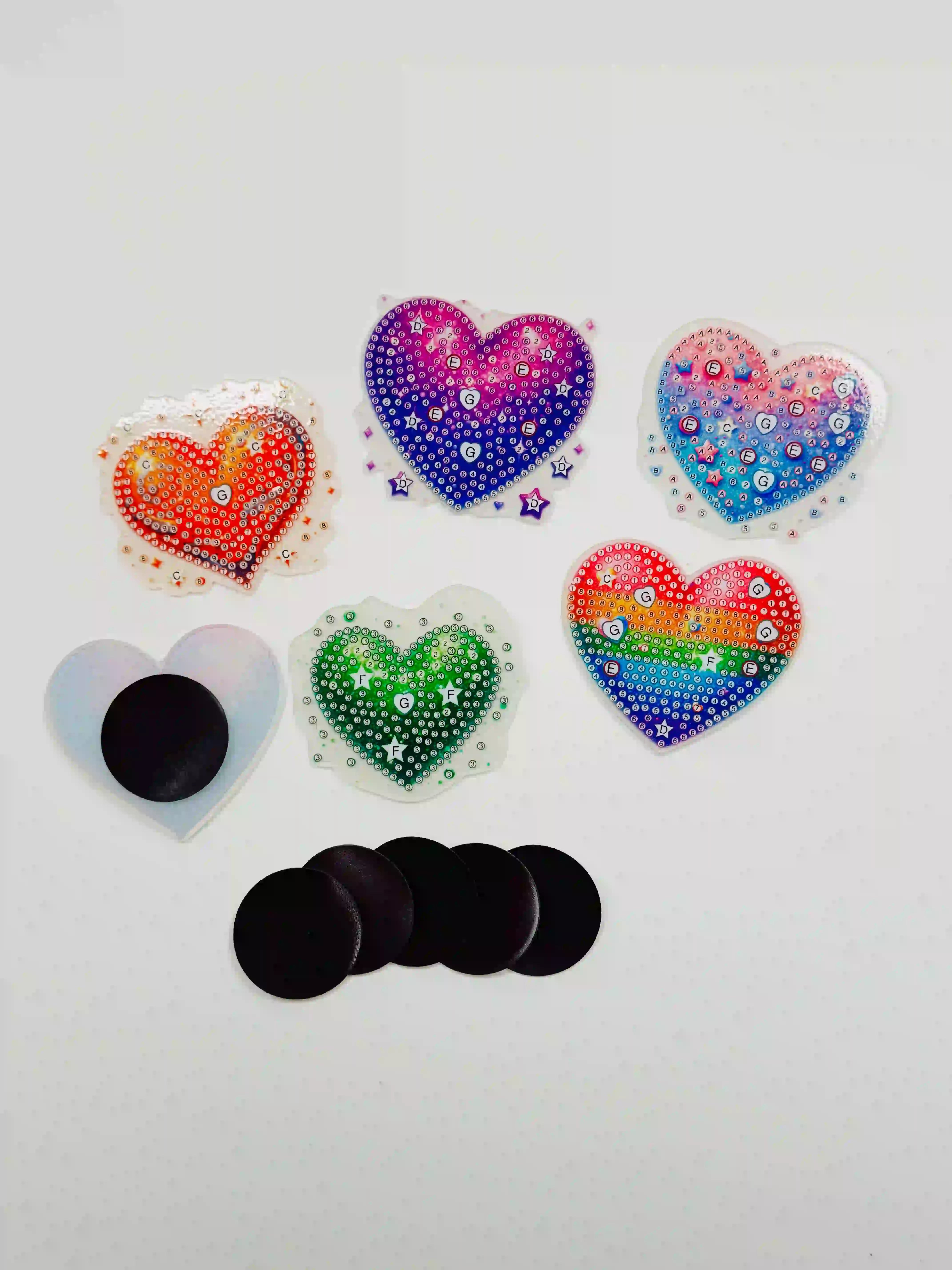 Diamond Painting Refrigerator Magnets – Hearts