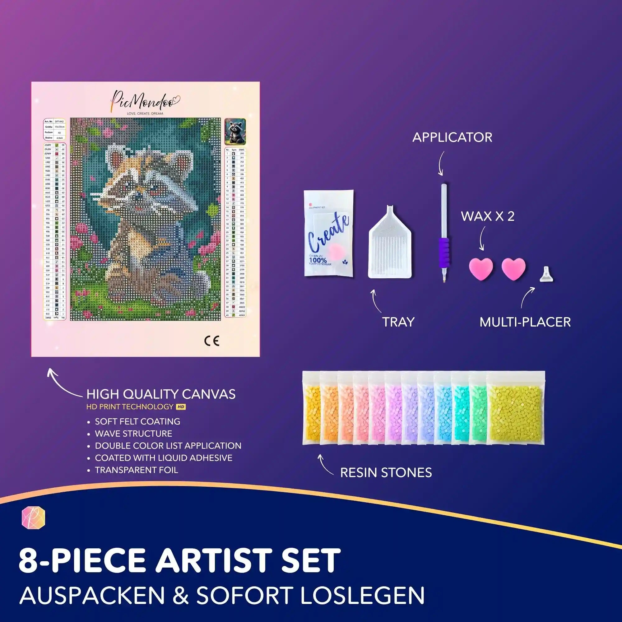 Diamond Painting Mini – Raccoon Brownie