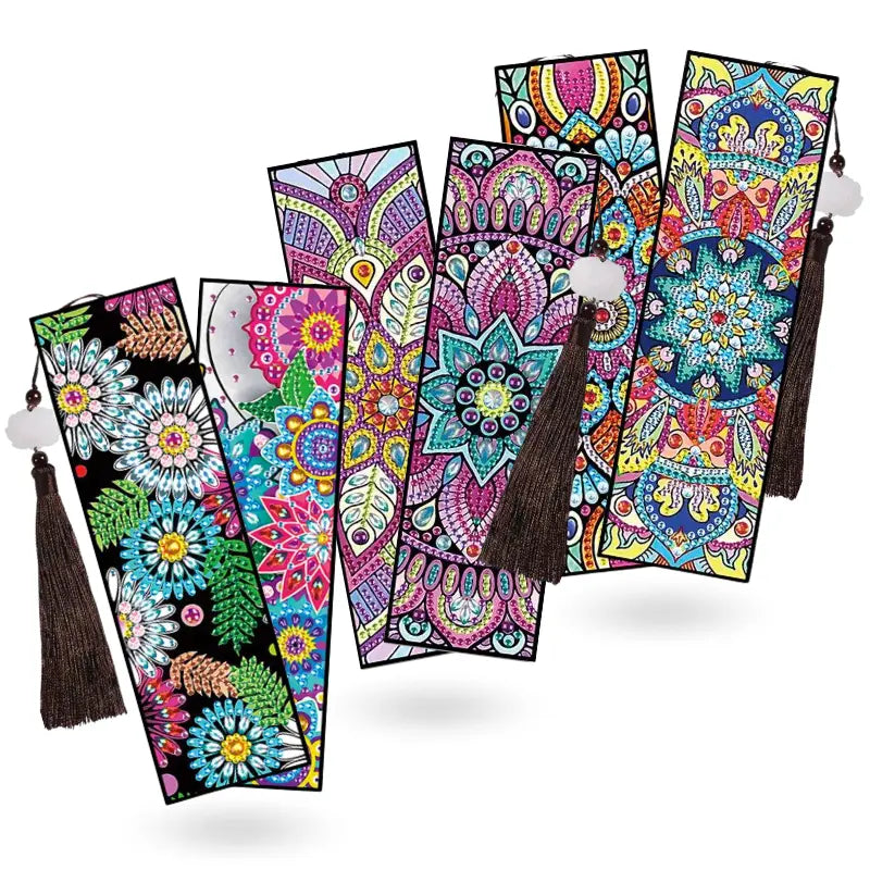 Diamond Painting Bookmark “Mandala & Flowers” 2-Piece Set