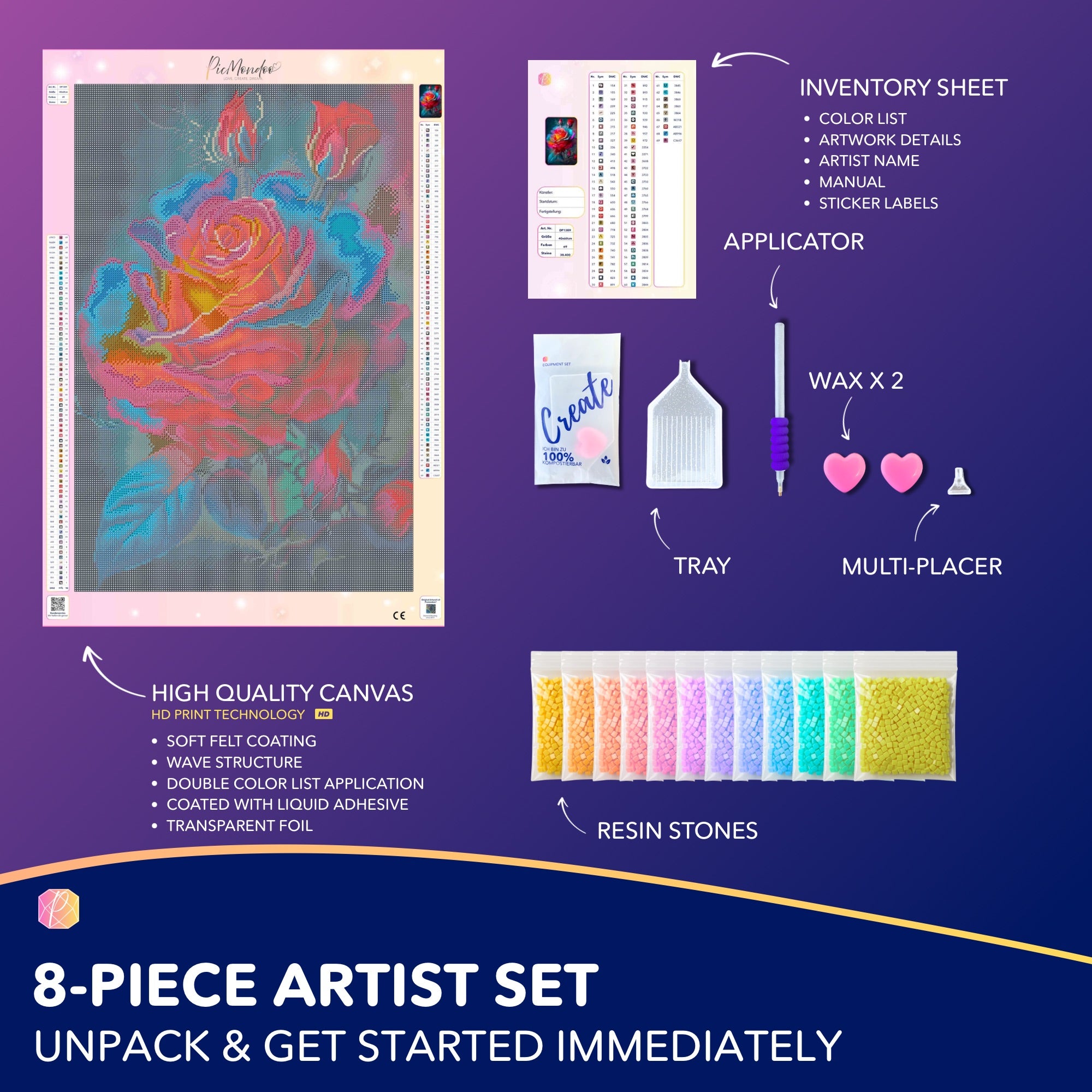 Diamond Painting - Delicate Rose Blossom