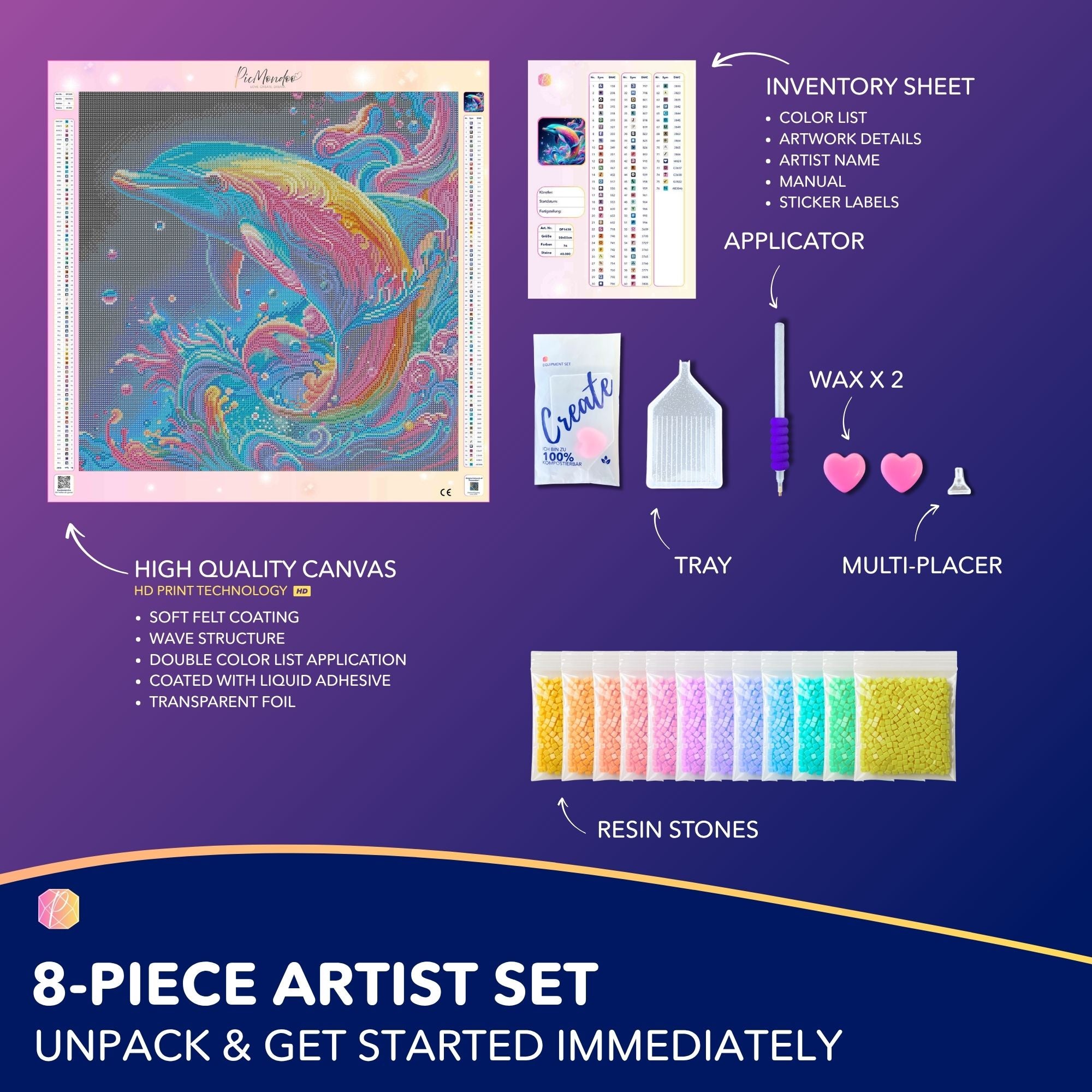 Diamond Painting - Dolphin in a Sea of Colors