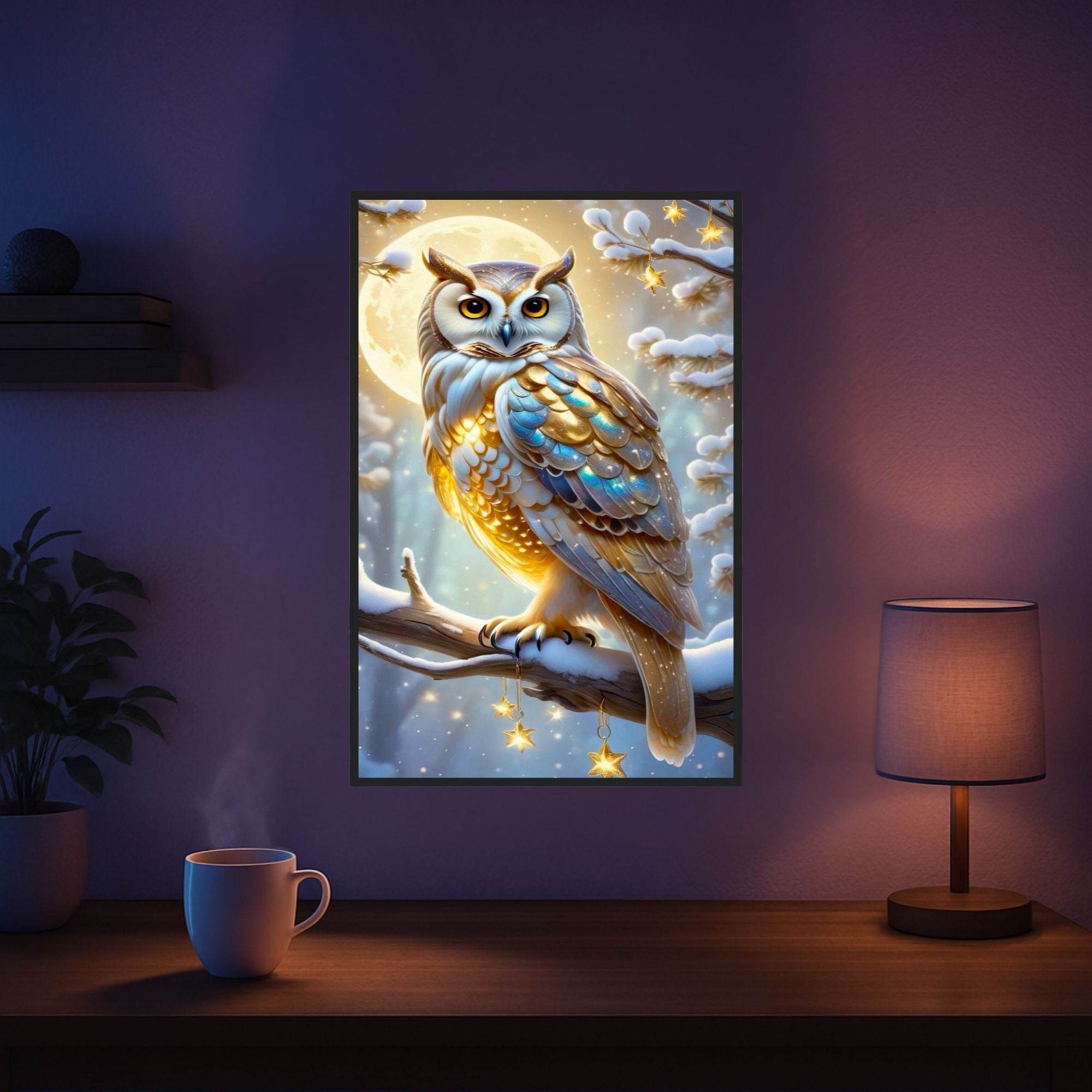 Diamond Painting - Golden Snow Owl
