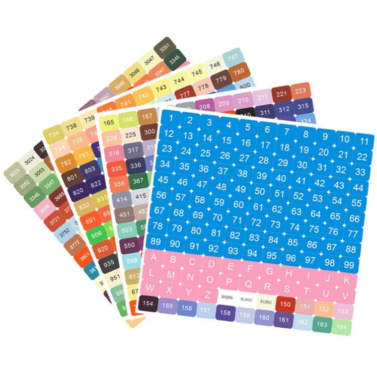 Diamond Painting - DMC Sticker - 4 Sheets - Square