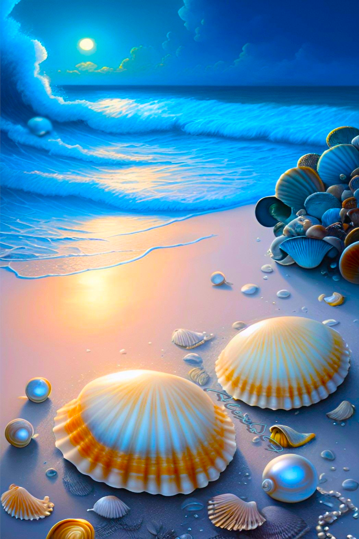 Diamond Painting - Moonlit Beach