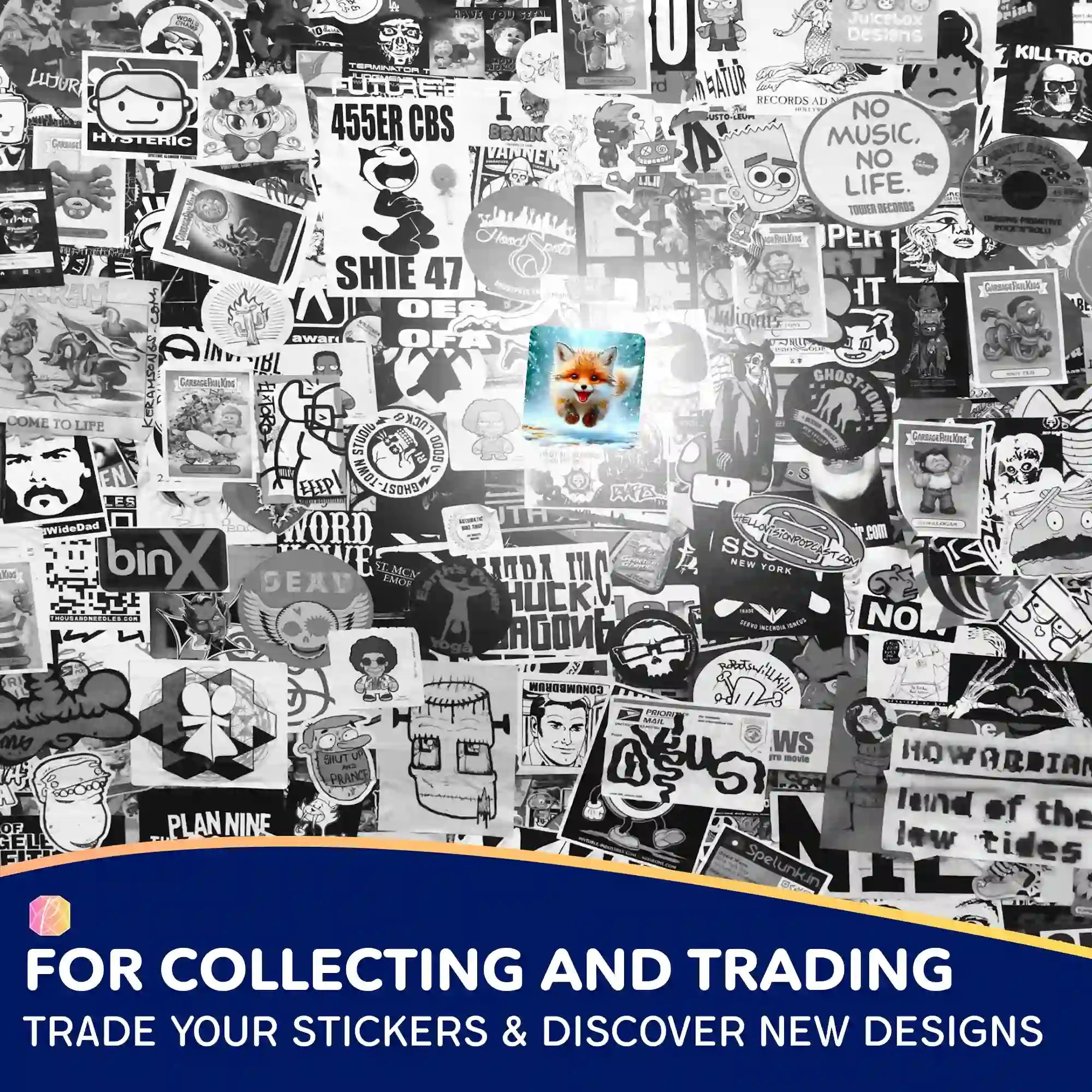 Wall Sticker 5-Pack - Little Fox in the Winter Forest