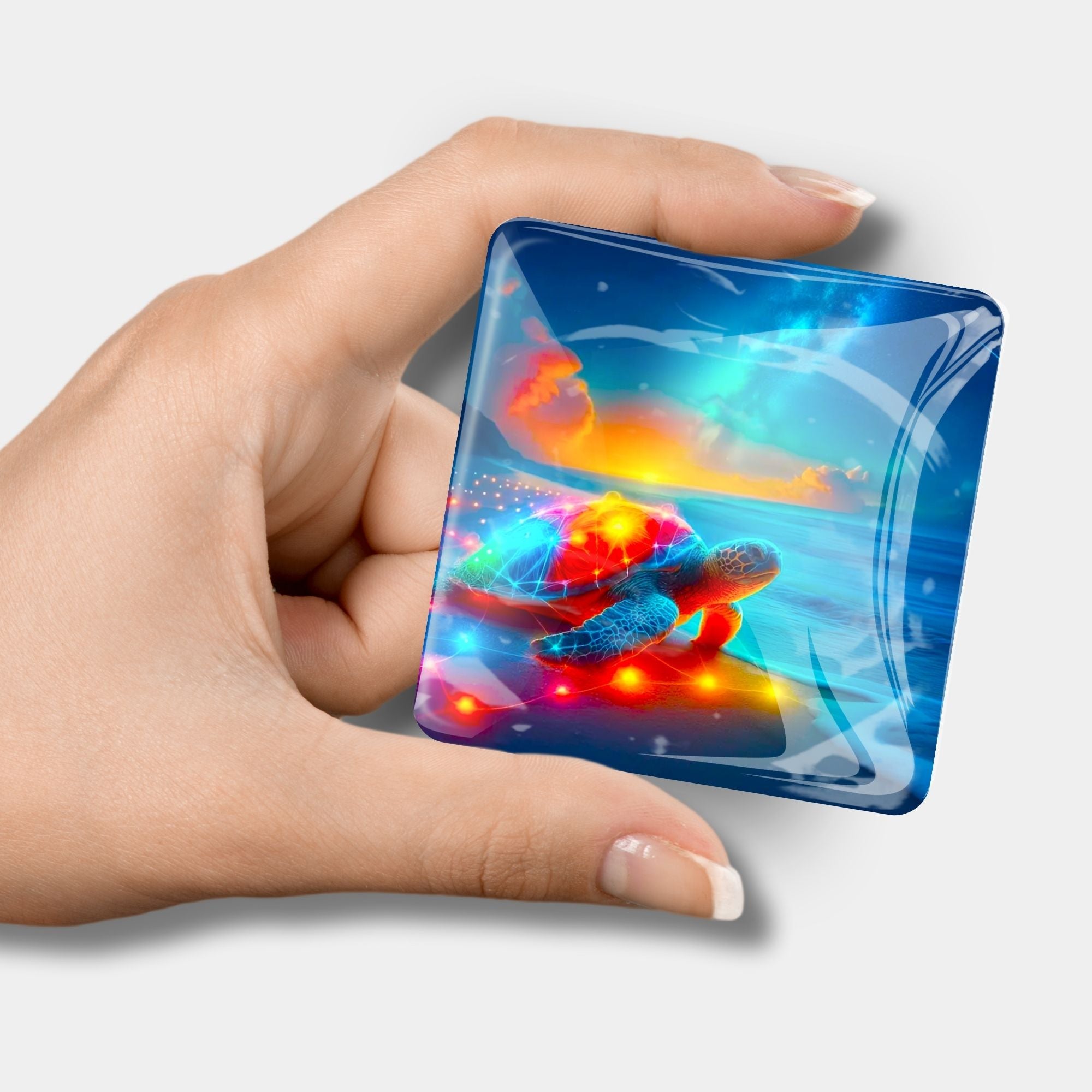 Cover Minder - Colorful sparkling turtle