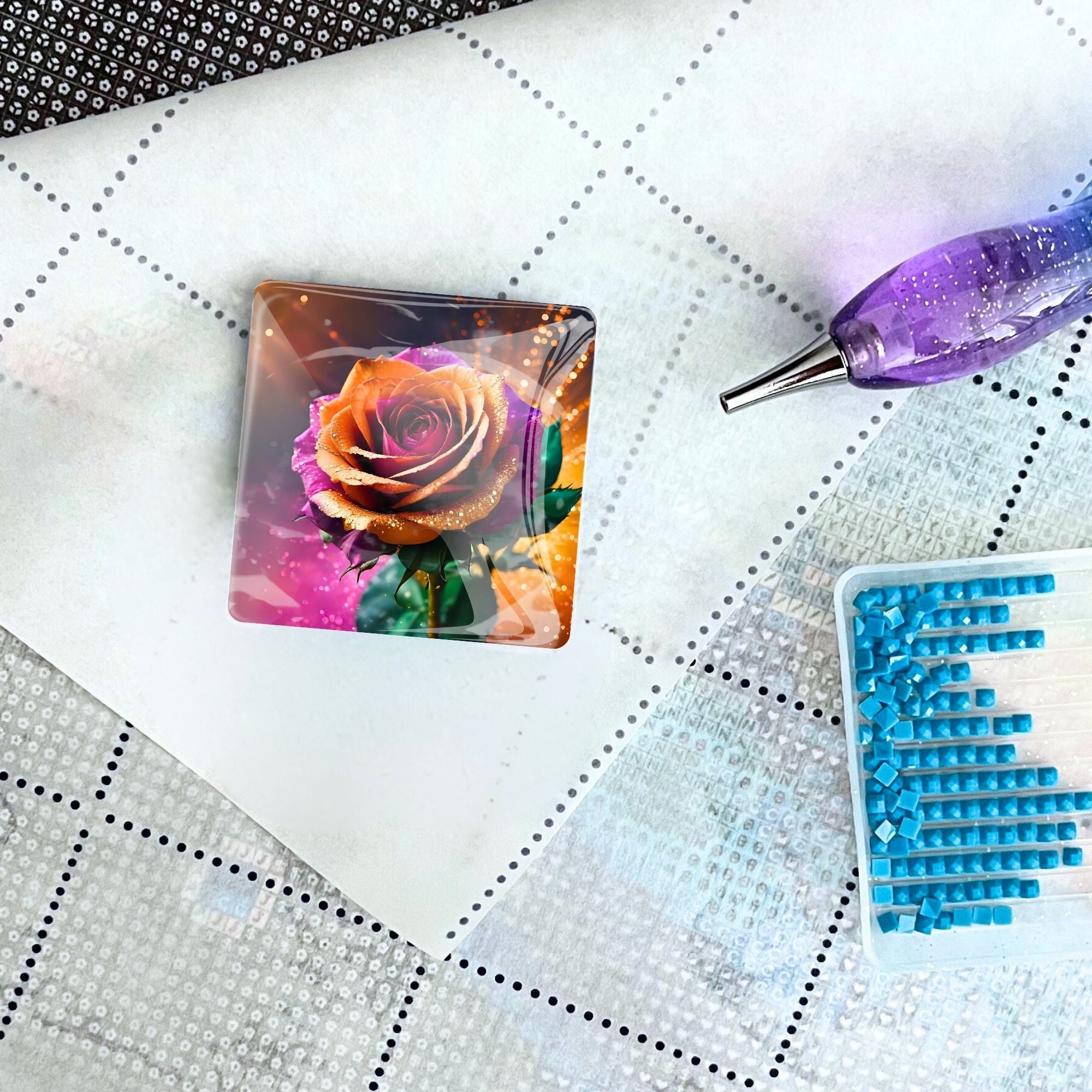Cover Minder -Colorful Rose