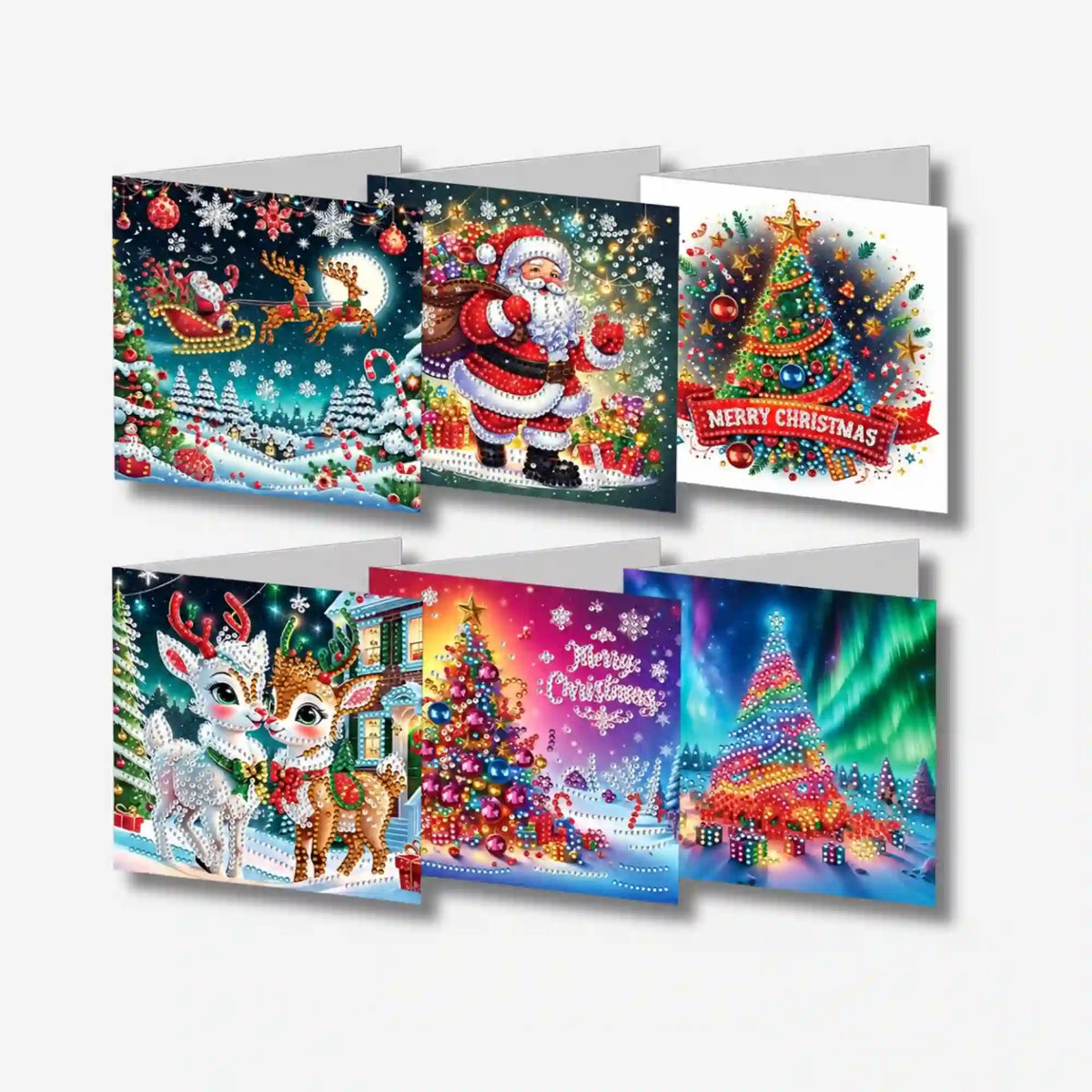 Diamond Painting Gift Cards Colorful Christmas