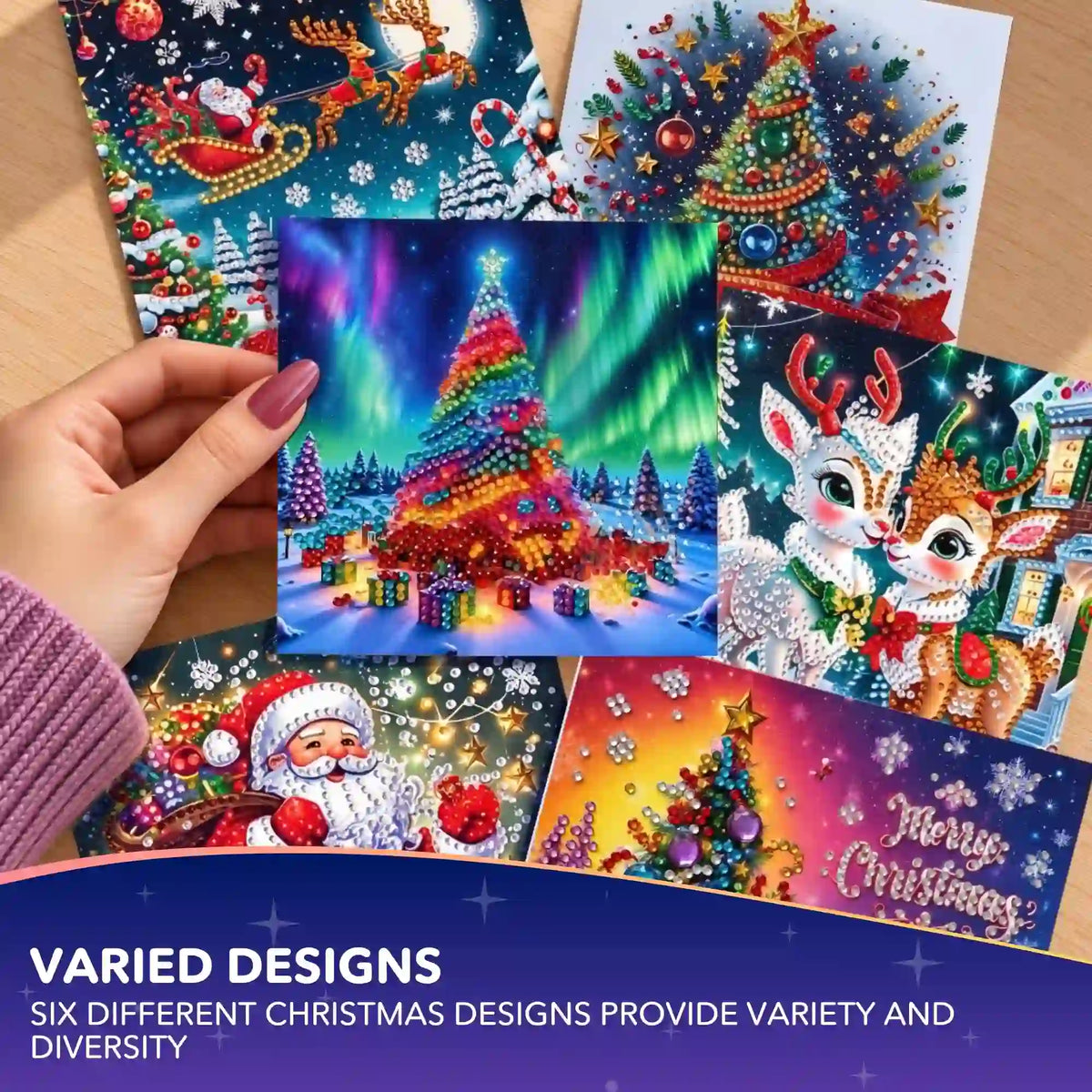 Diamond Painting Gift Cards Colorful Christmas