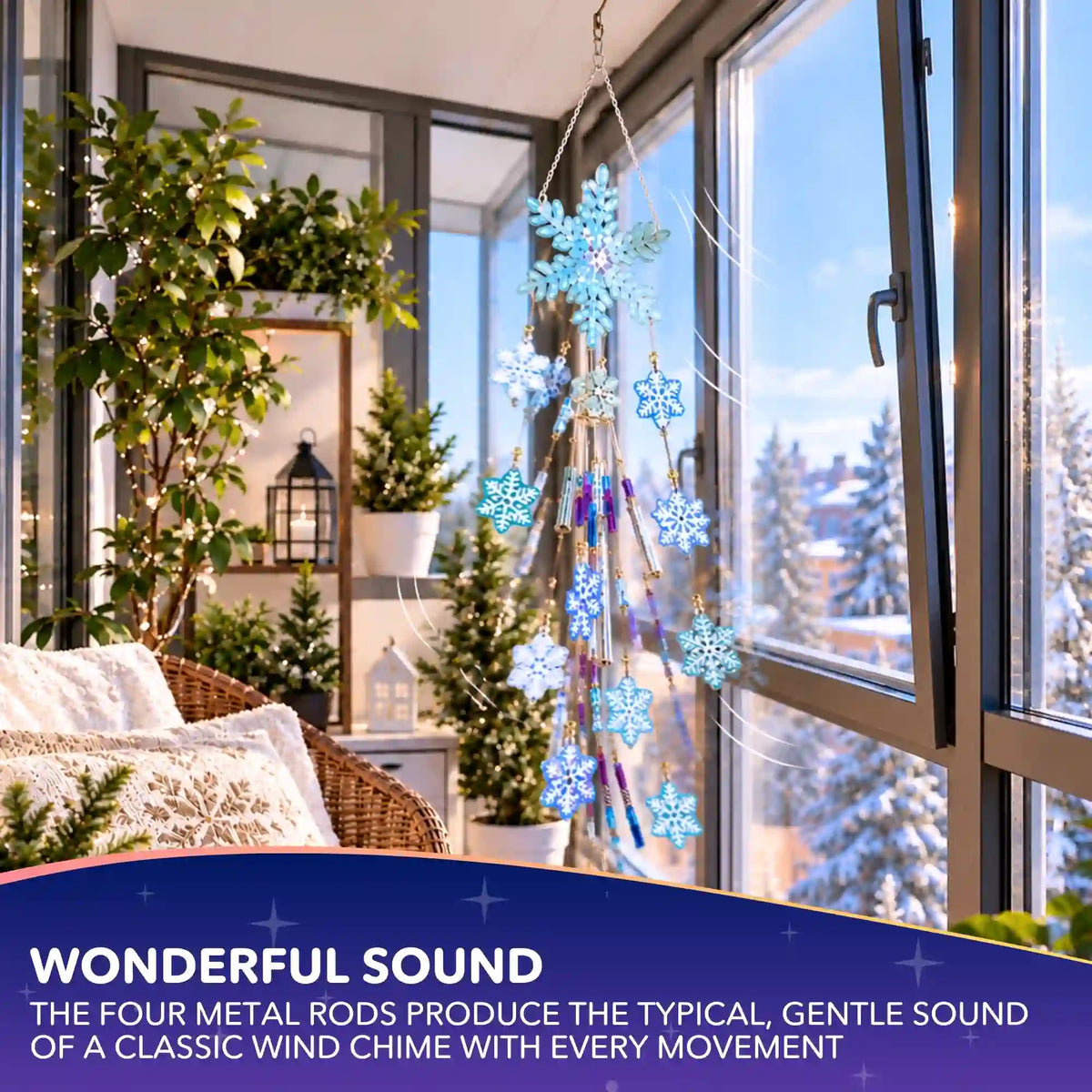 Diamond Painting – Large Snowflake Wind Chime
