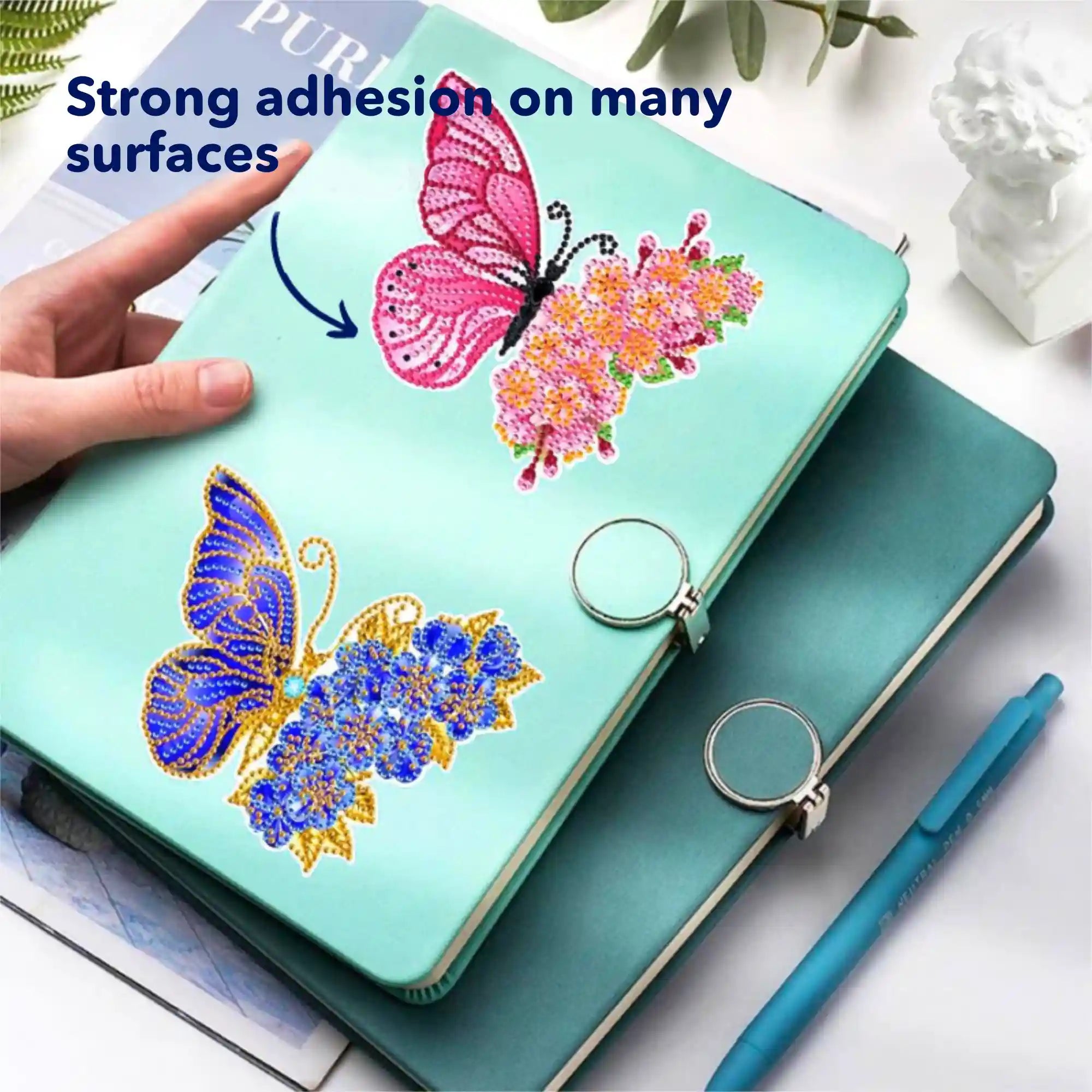 Diamond Painting XXL Sticker - Colorful Butterflies