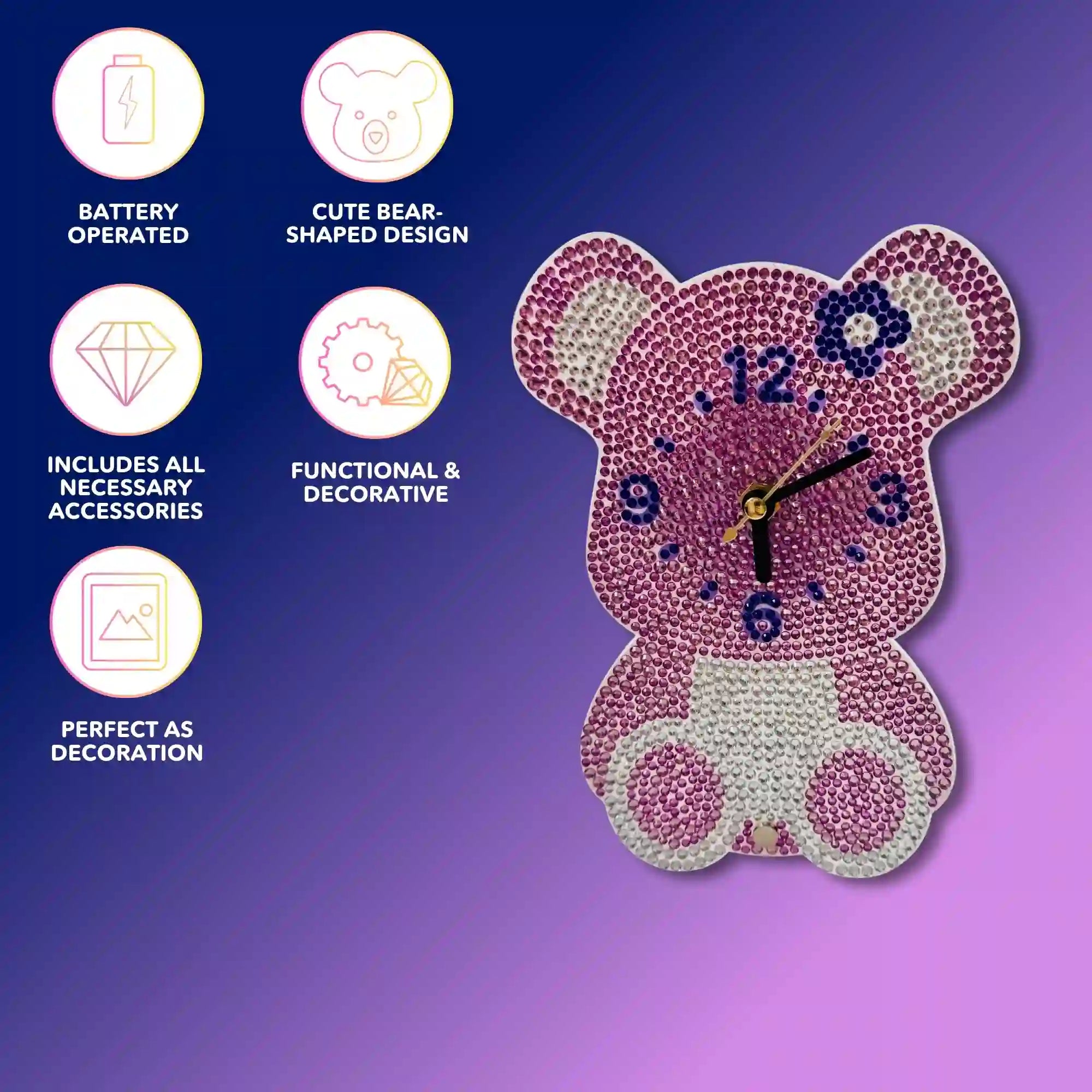 Diamond Painting Grandfather Clock Bear