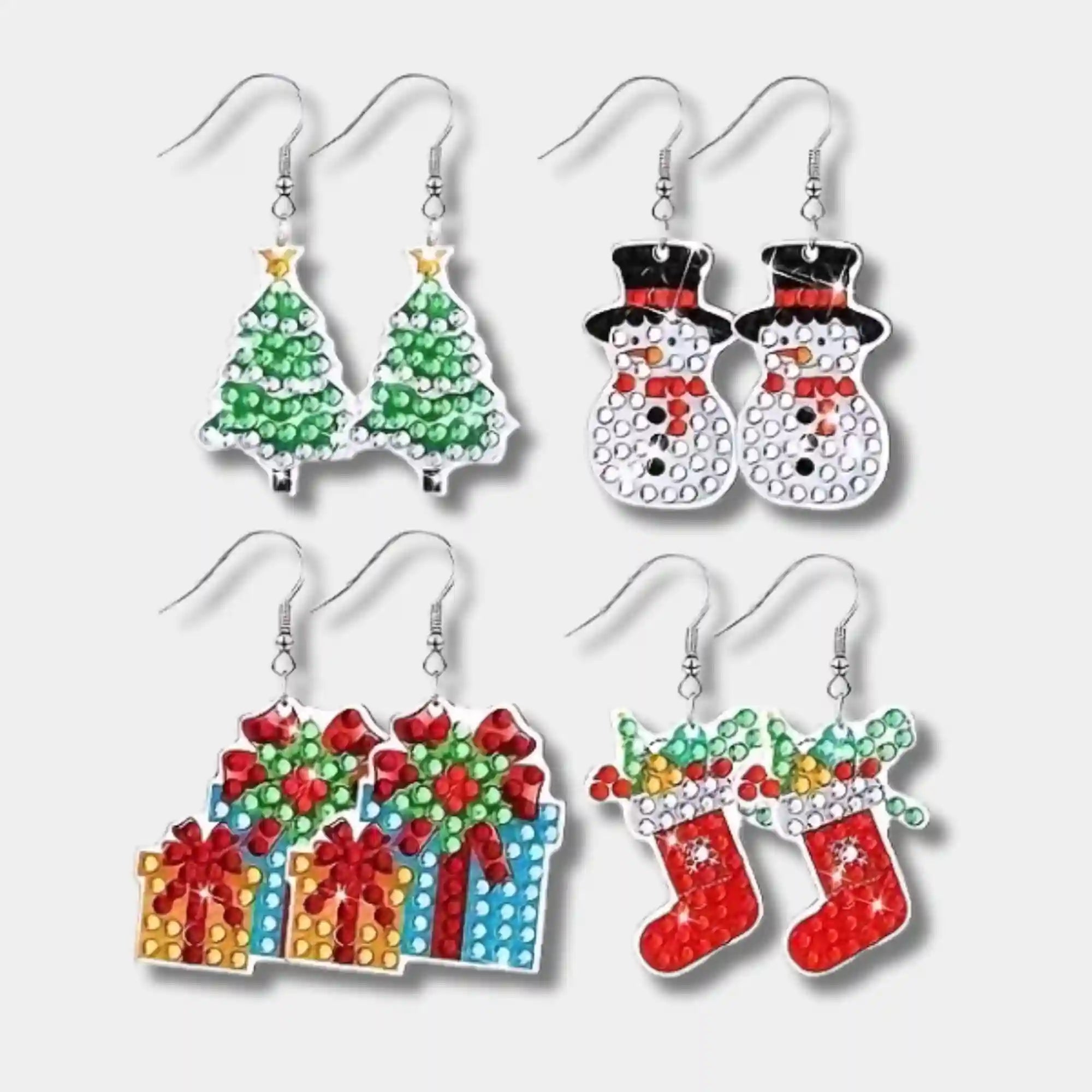 Diamond Painting Earrings Christmas