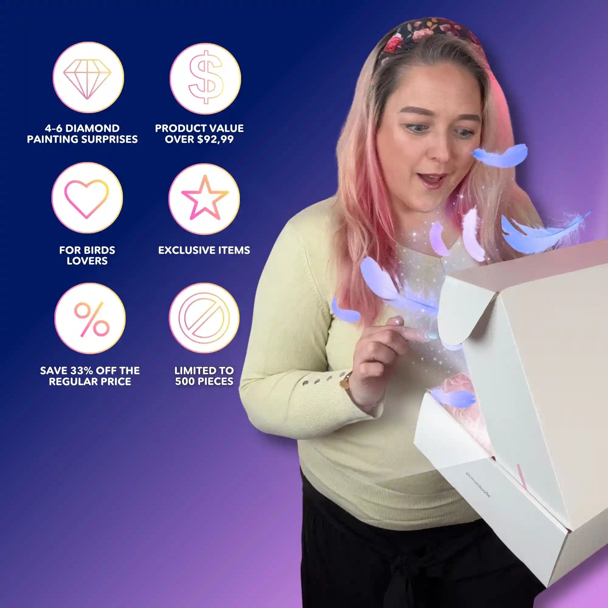 Diamond Painting Mystery-Box "Birds" (#1)