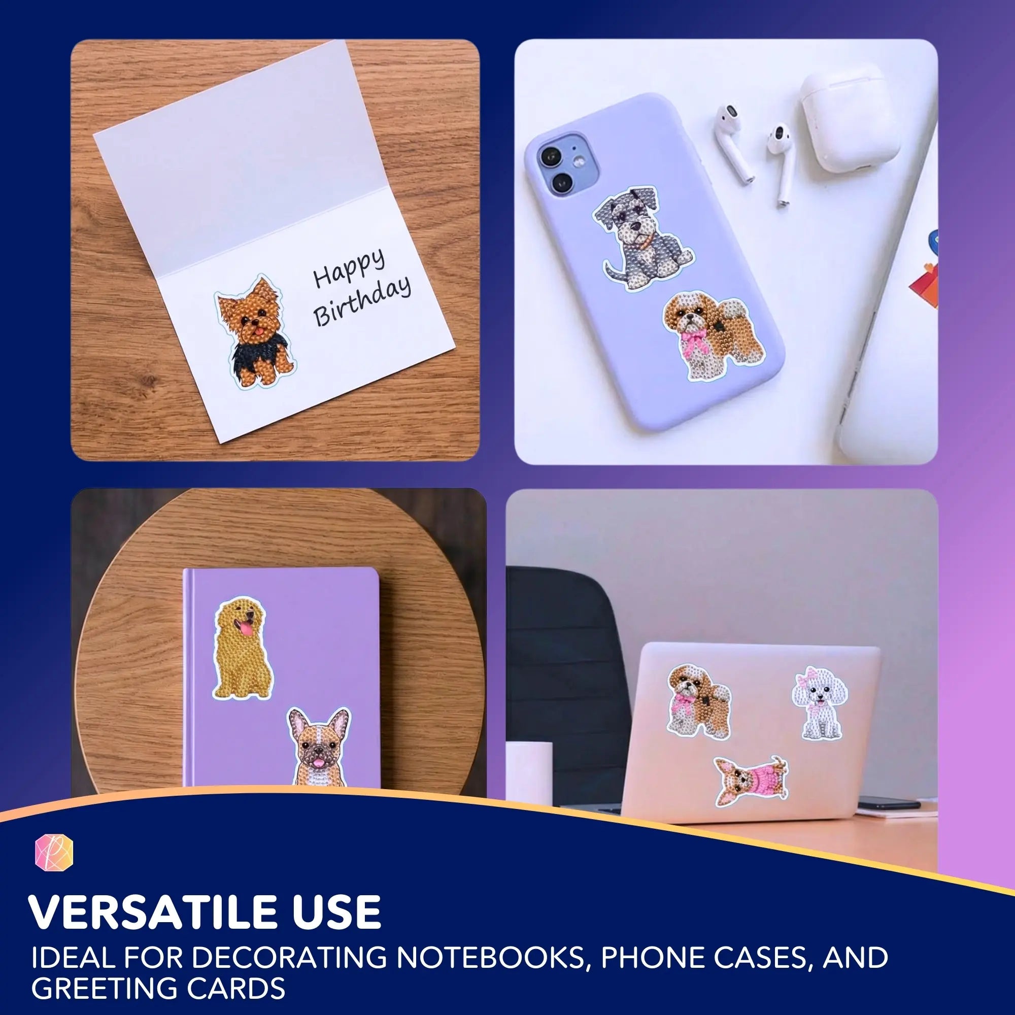 Diamond Painting Stickers - Dogs