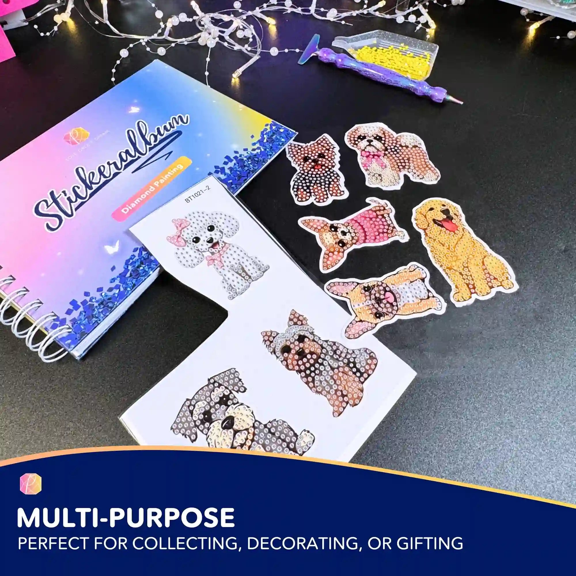 Diamond Painting Stickers - Dogs