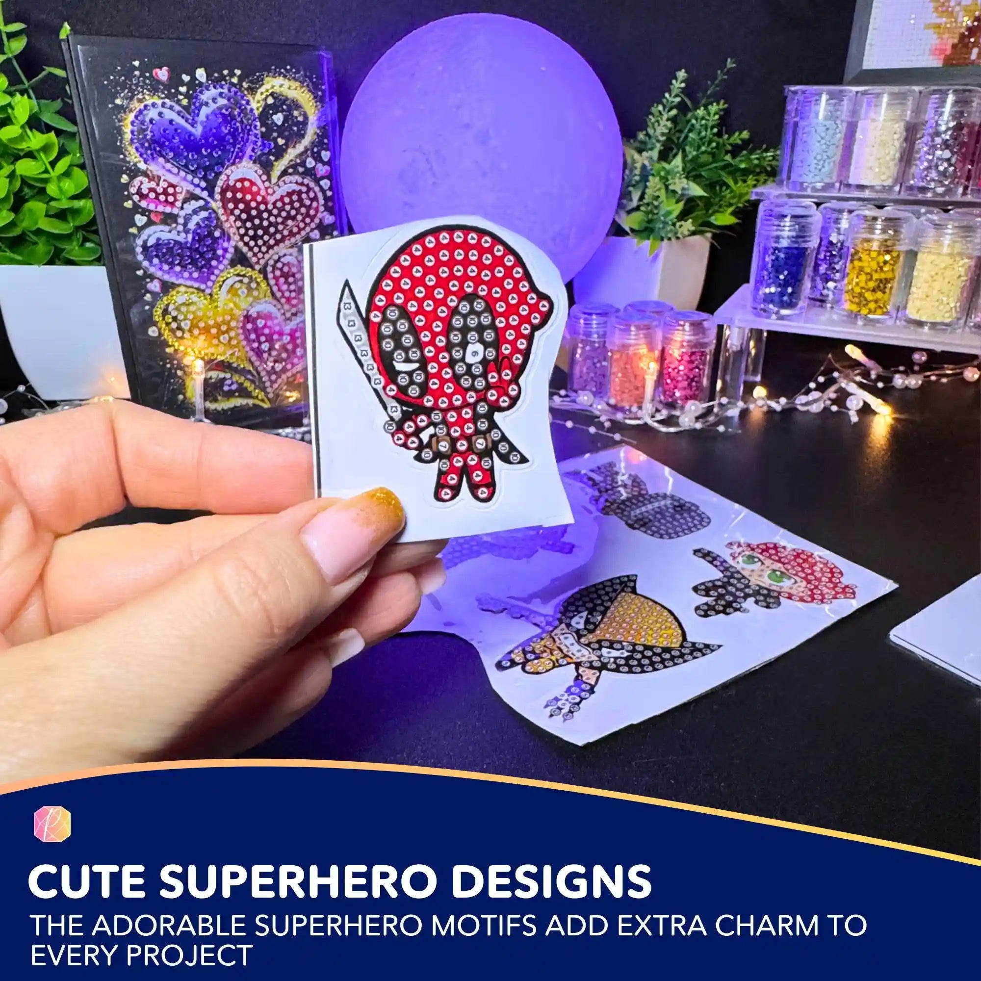 Diamond Painting Stickers - Superheroes