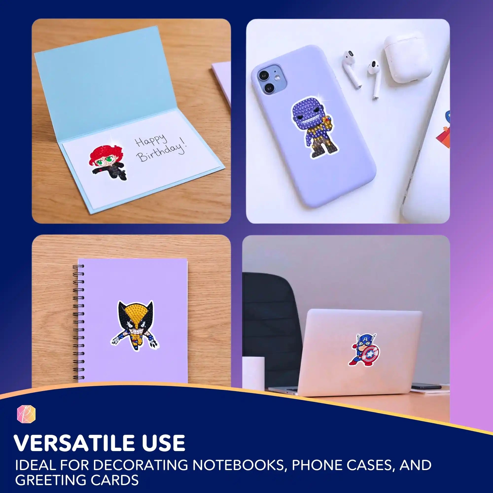 Diamond Painting Stickers - Superheroes