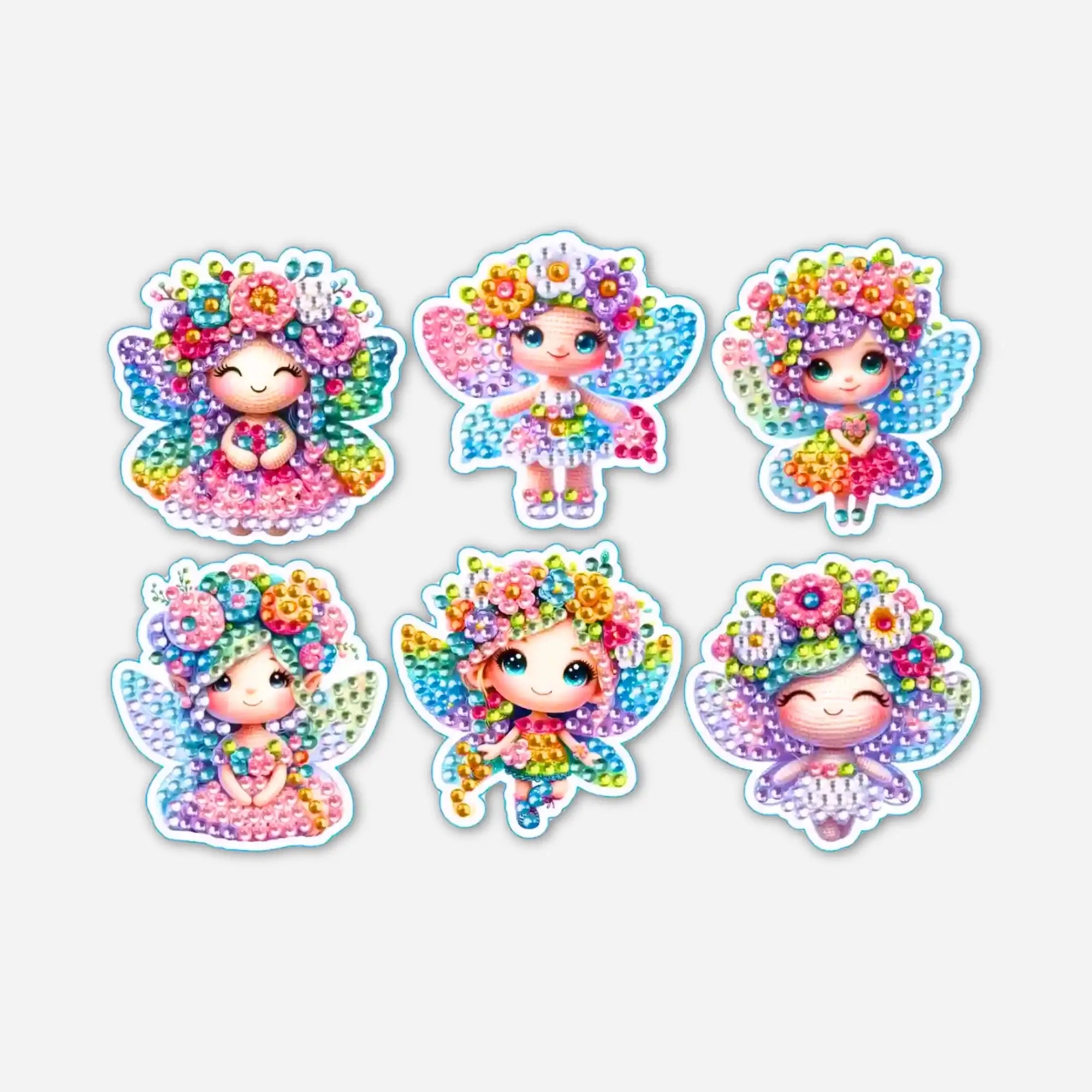 Diamond Painting Stickers - Flower Fairies