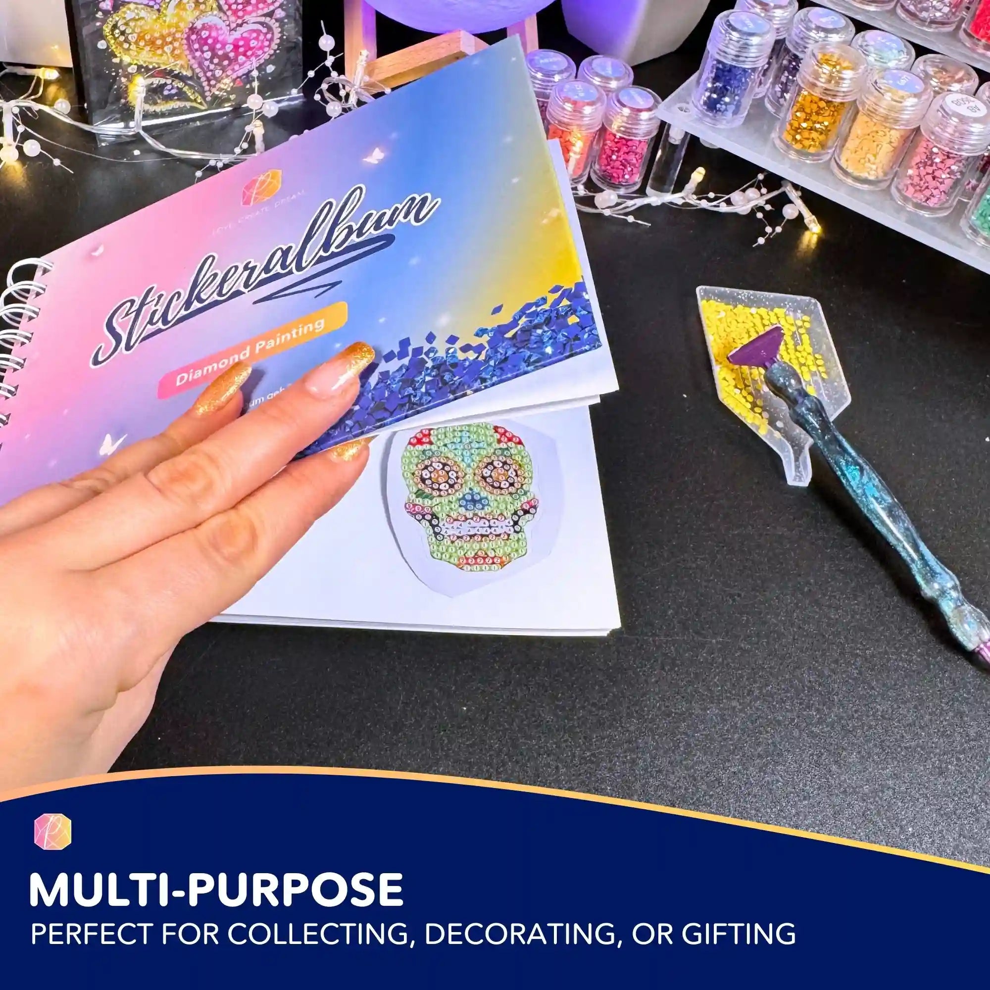 Diamond Painting Stickers - Skulls