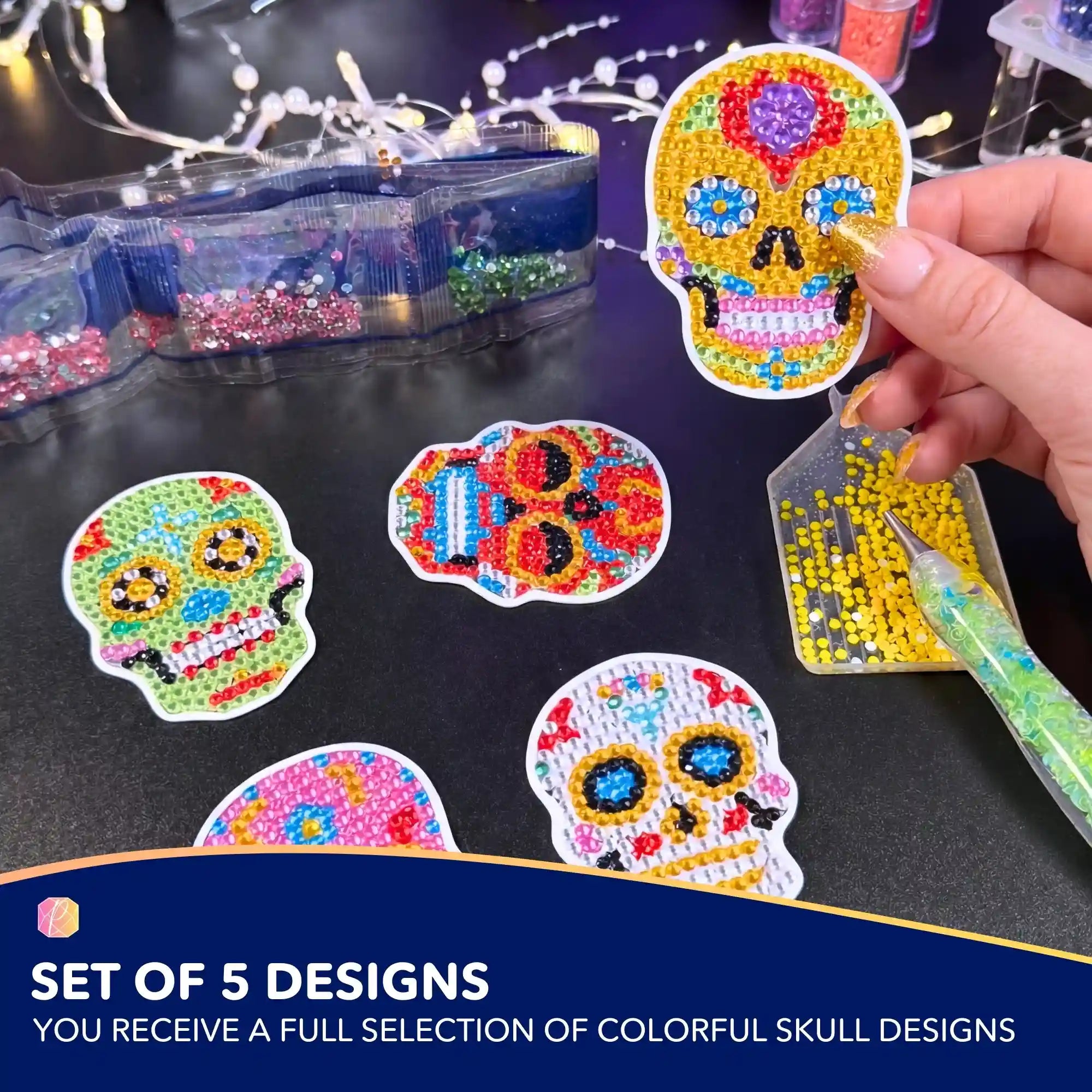 Diamond Painting Stickers - Skulls