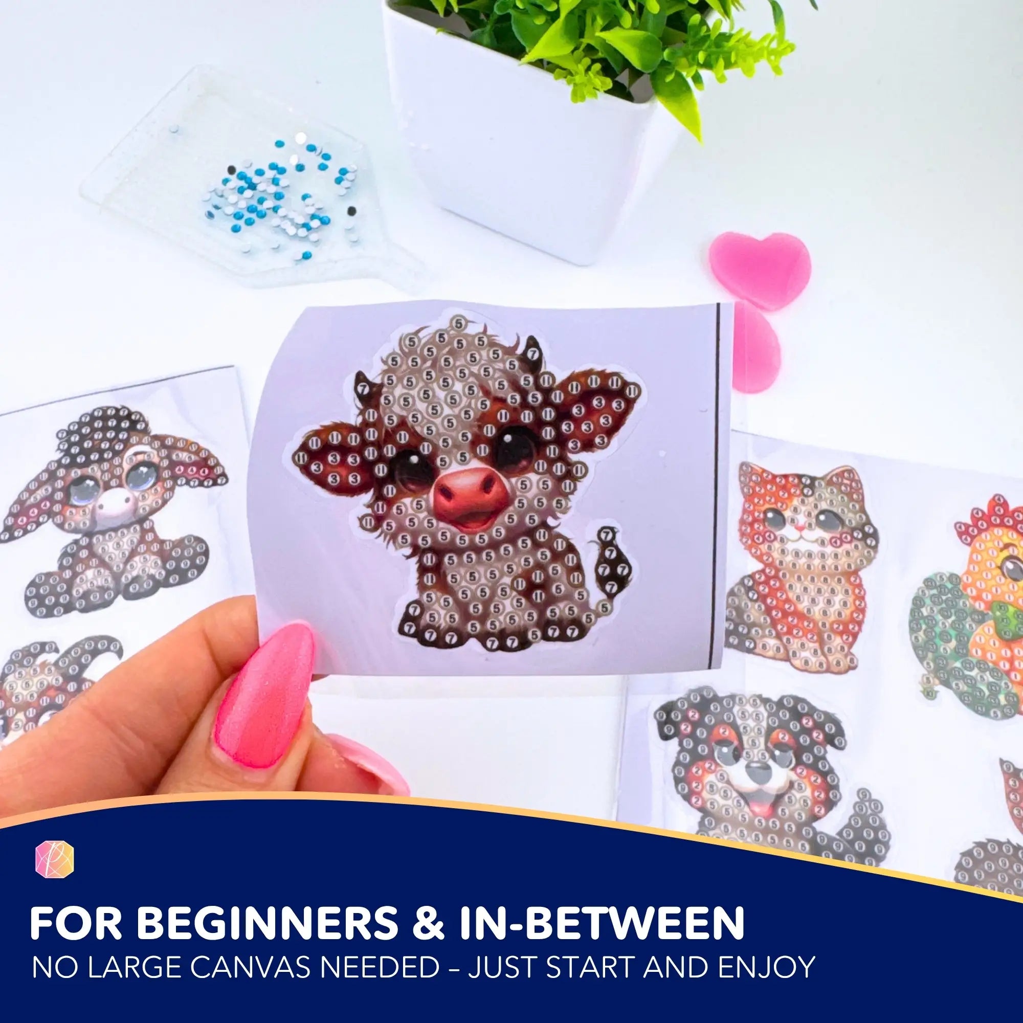 Diamond Painting Stickers - Cute Animals