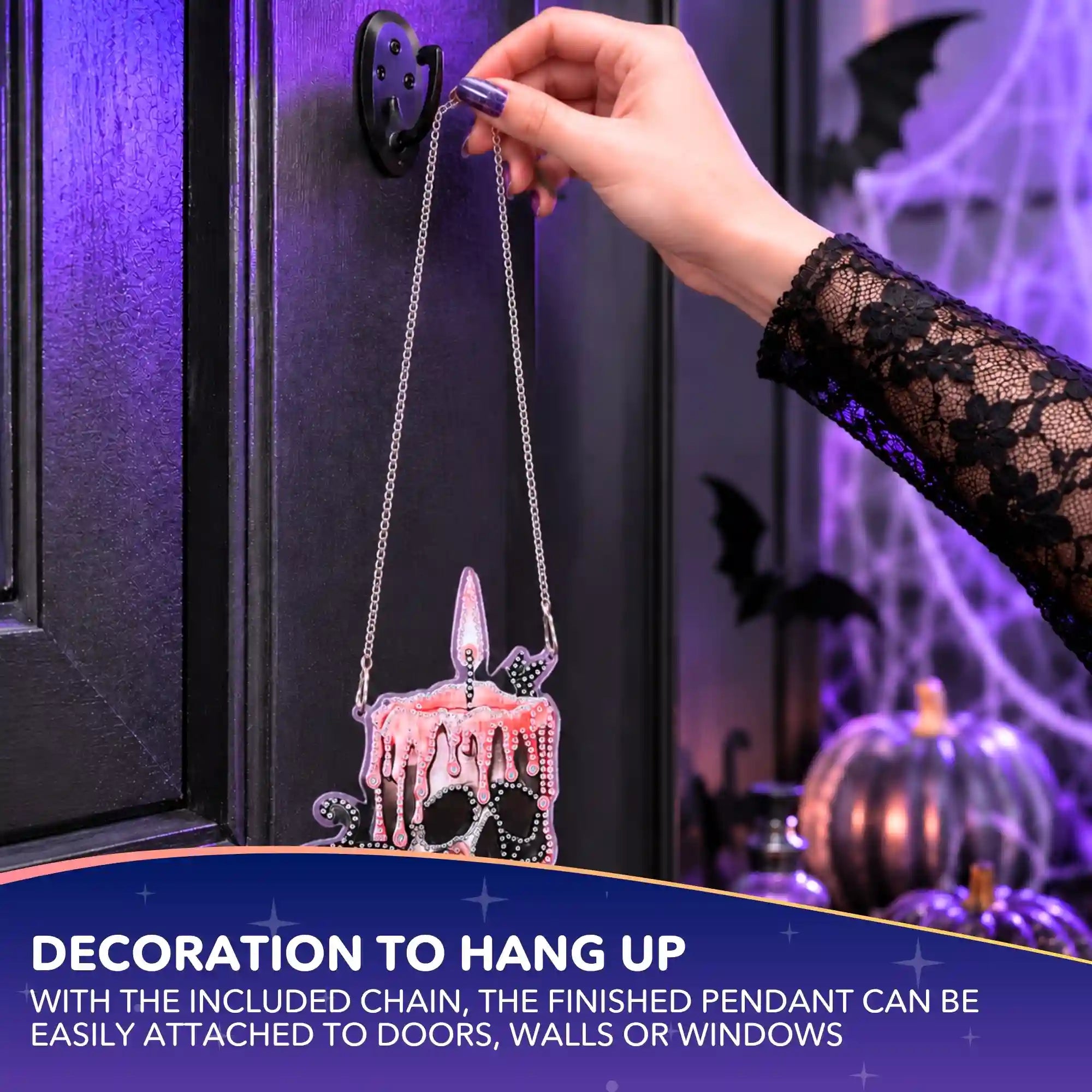 Diamond Painting Candle Hanger - Halloween