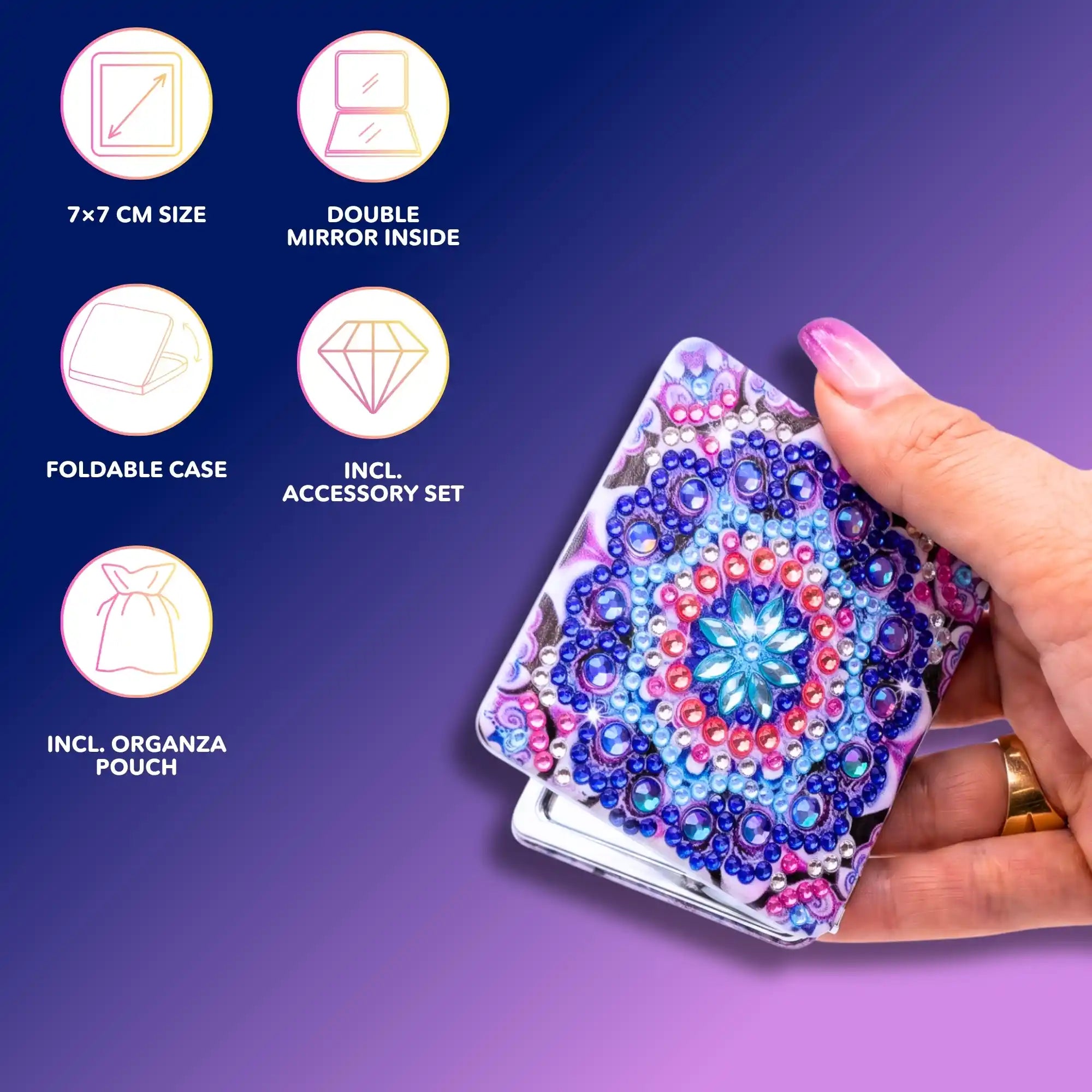 Diamond Painting – Pocket Mirror Mandala