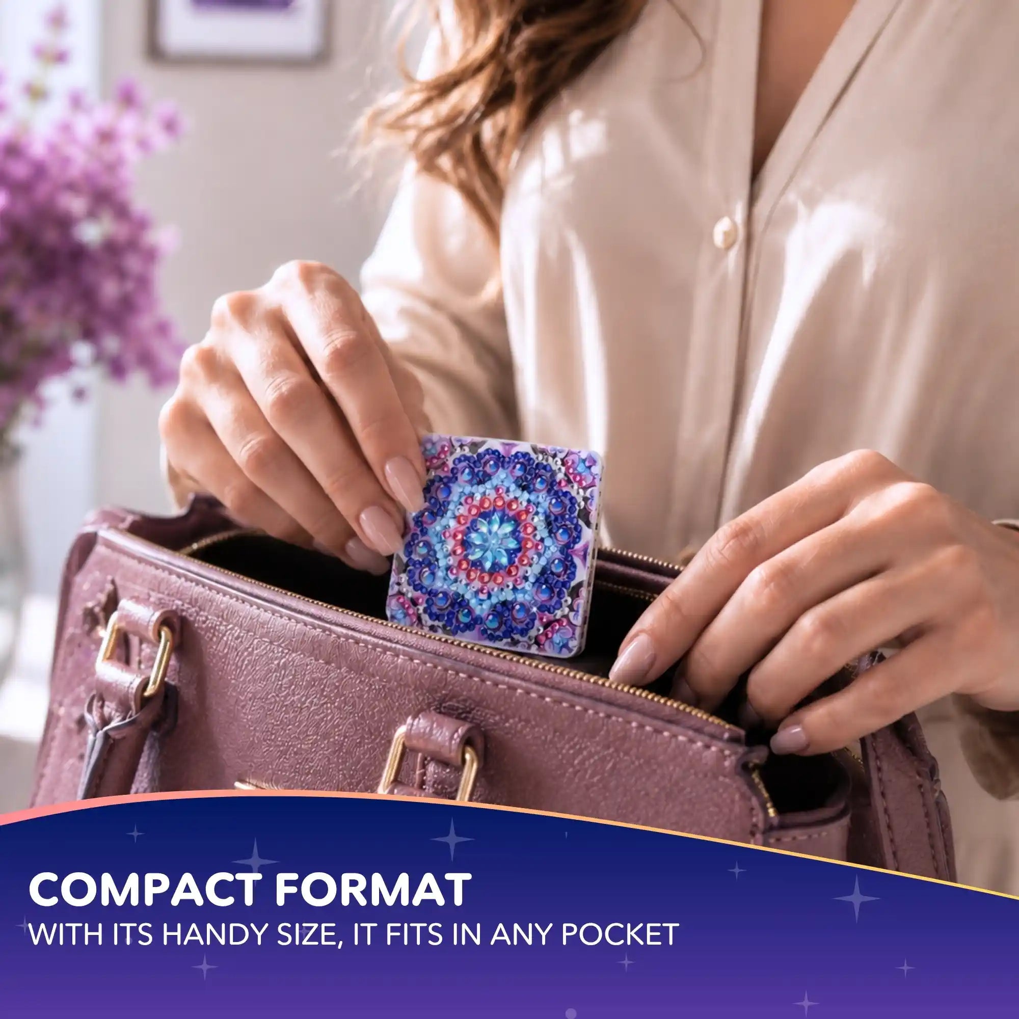 Diamond Painting – Pocket Mirror Mandala