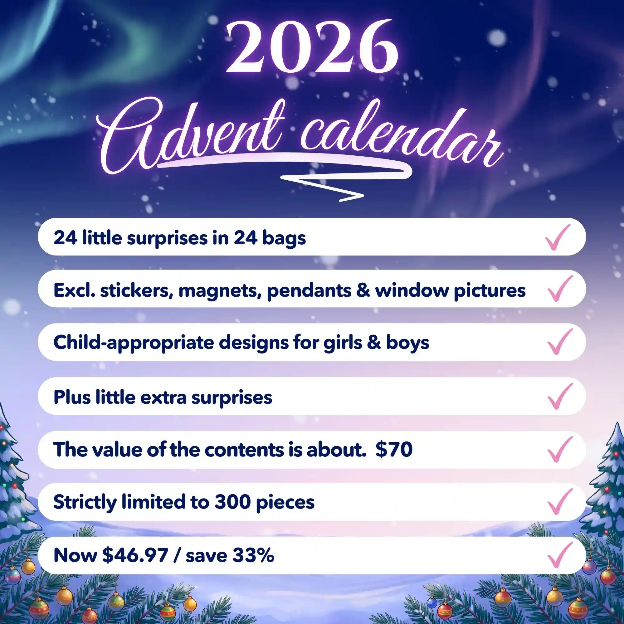Diamond Painting Advent Calendar Kids 2026 (Pre-Sale)