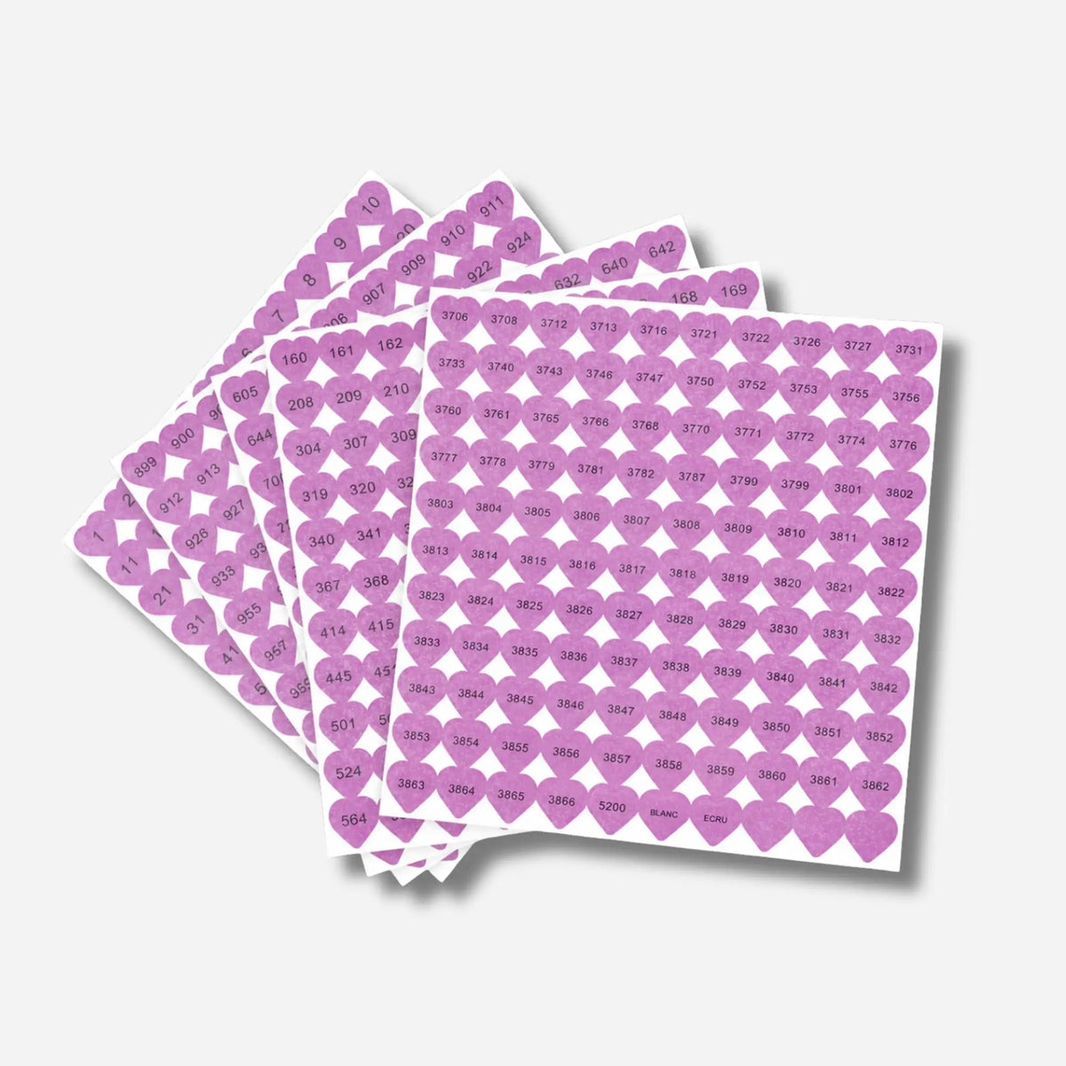 Heart Sticker Set 1–100 + All DMC