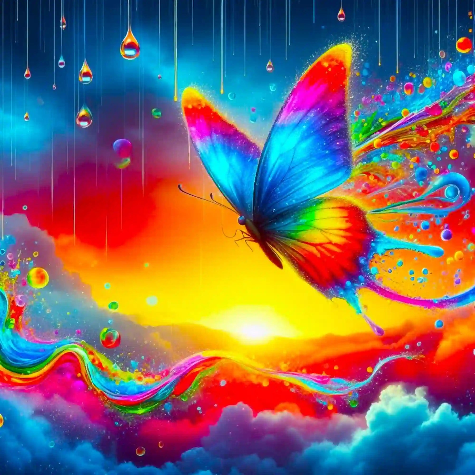 Diamond Painting 100 Colors Special – Butterflies in the Rainbow River